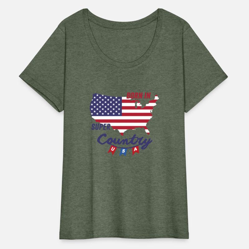 Tshirt 4th July America Born In Super Country