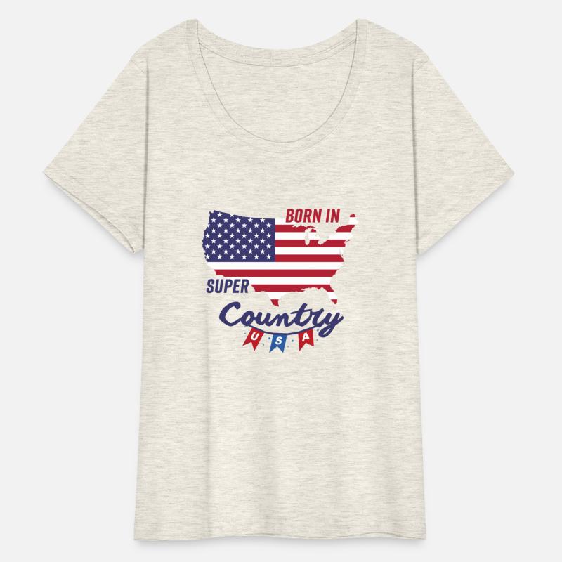 Tshirt 4th July America Born In Super Country