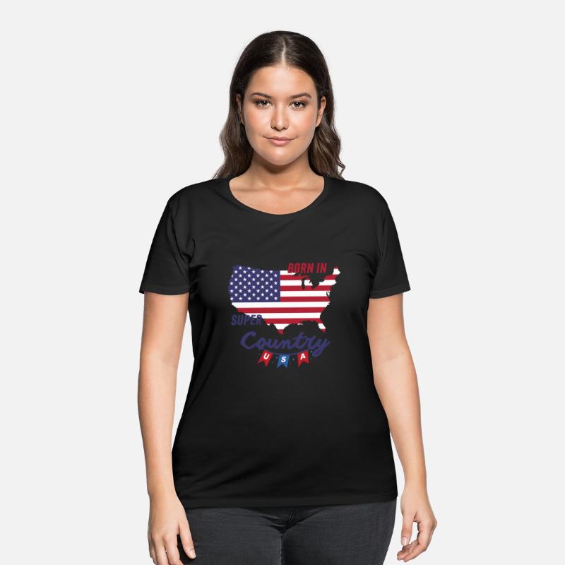 Tshirt 4th July America Born In Super Country