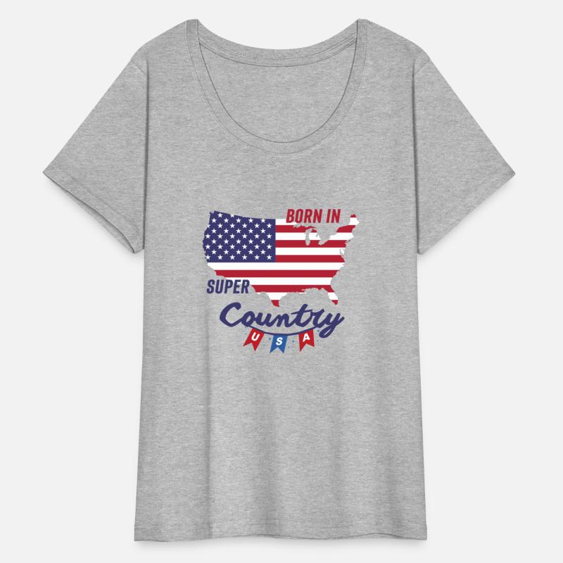 Tshirt 4th July America Born In Super Country