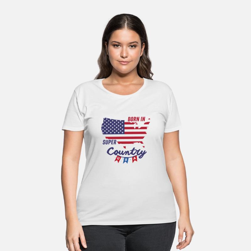 Tshirt 4th July America Born In Super Country