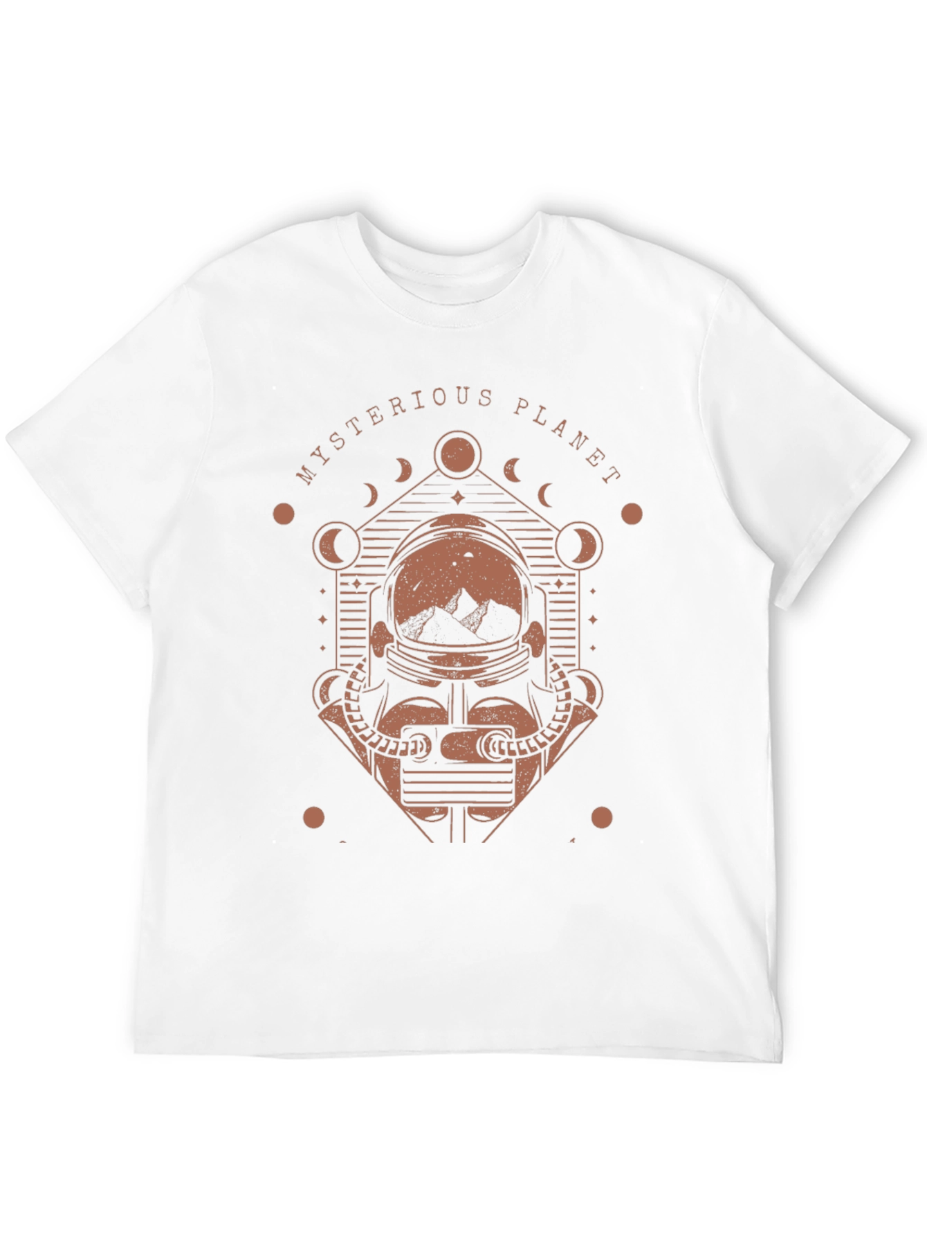 Mysterious Planet Graphic T-Shirt - Space Astronaut Design