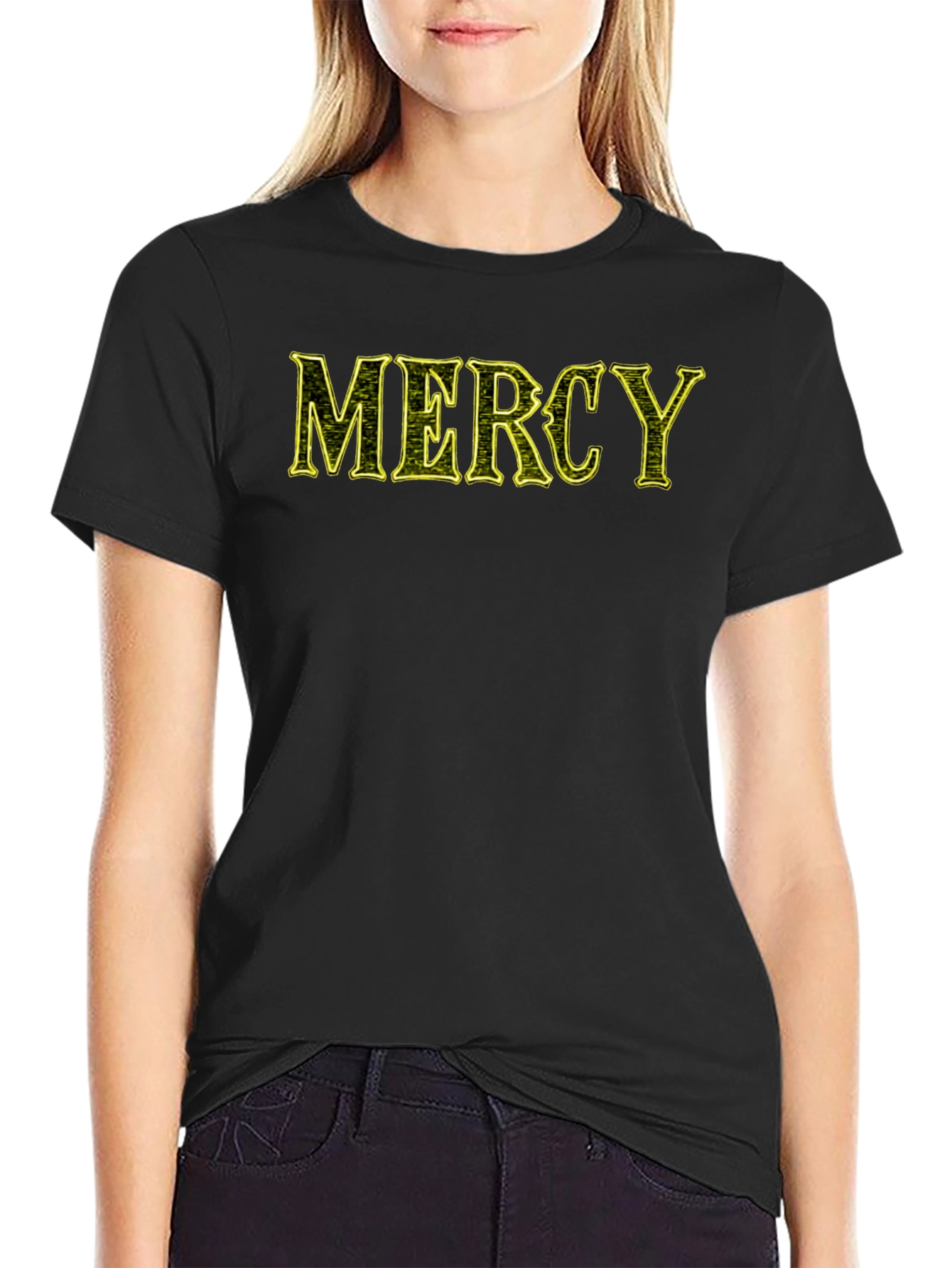 Mercy Graphic Print Black T-Shirt