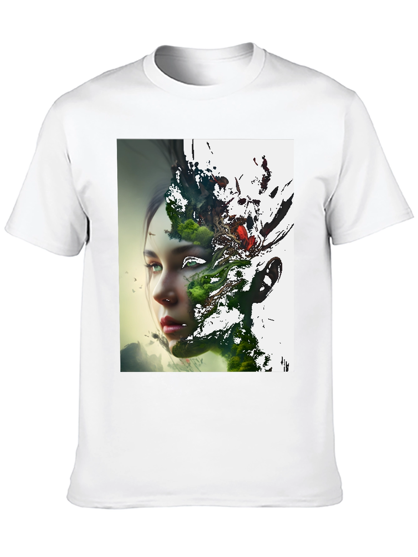 Nature Meets Portrait Black Tee