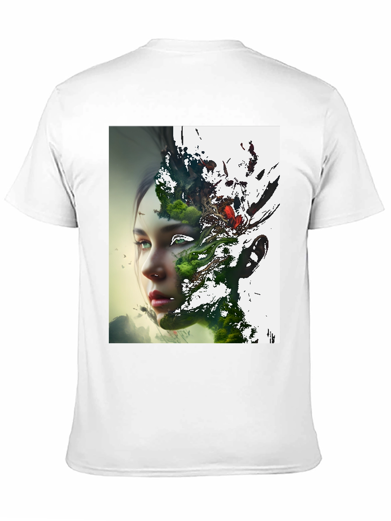 Nature Meets Portrait Black Tee
