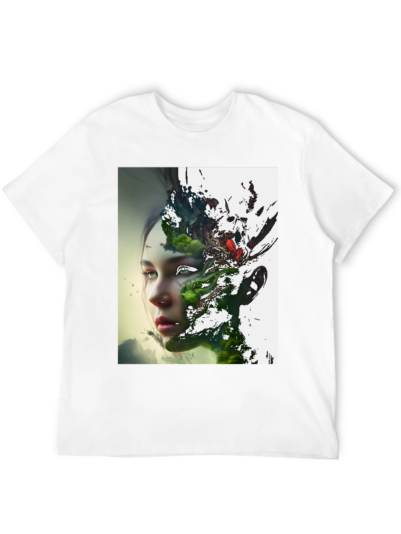 Nature Meets Portrait Black Tee