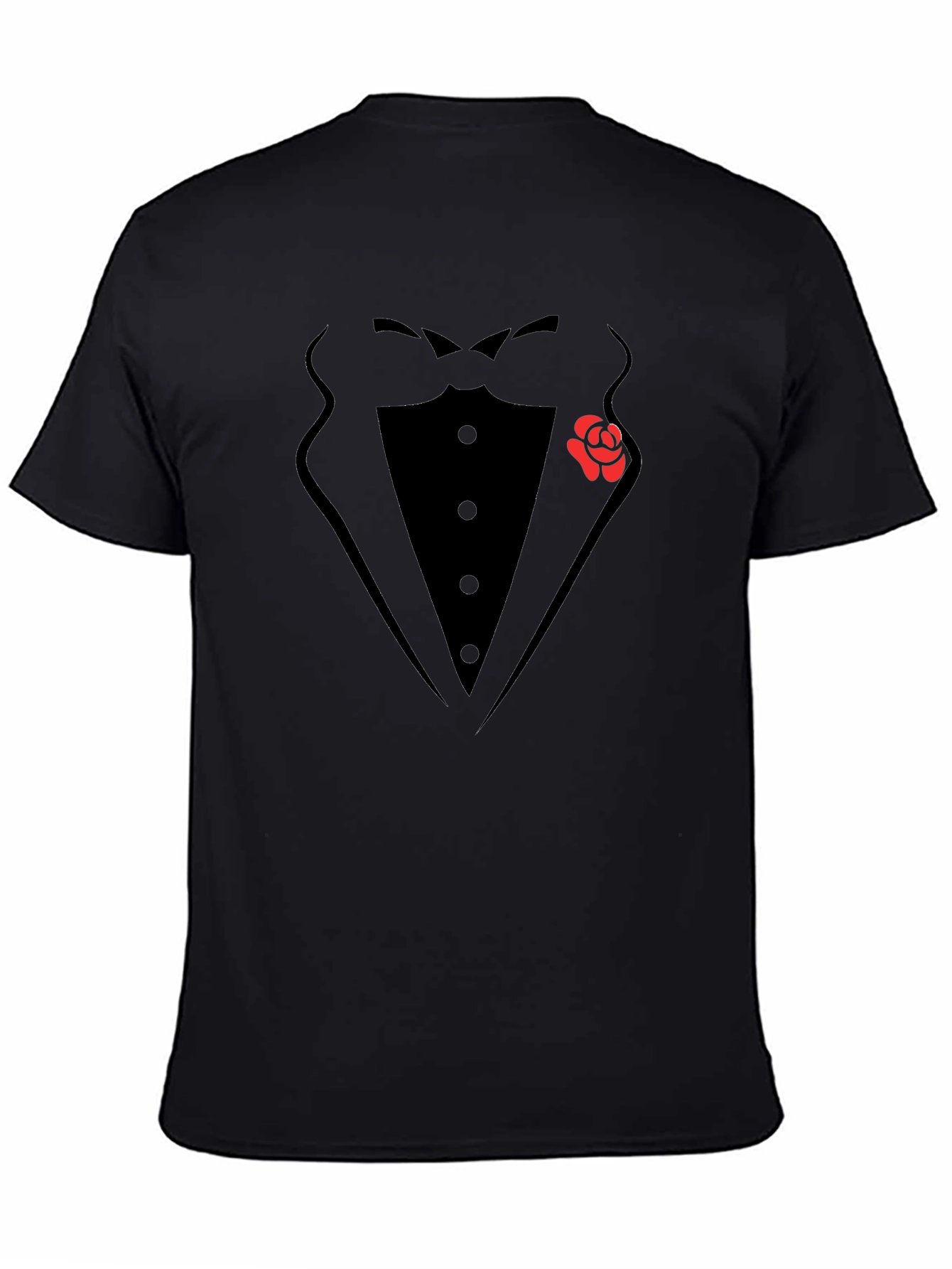 Tuxedo Style Graphic Tee Shirt