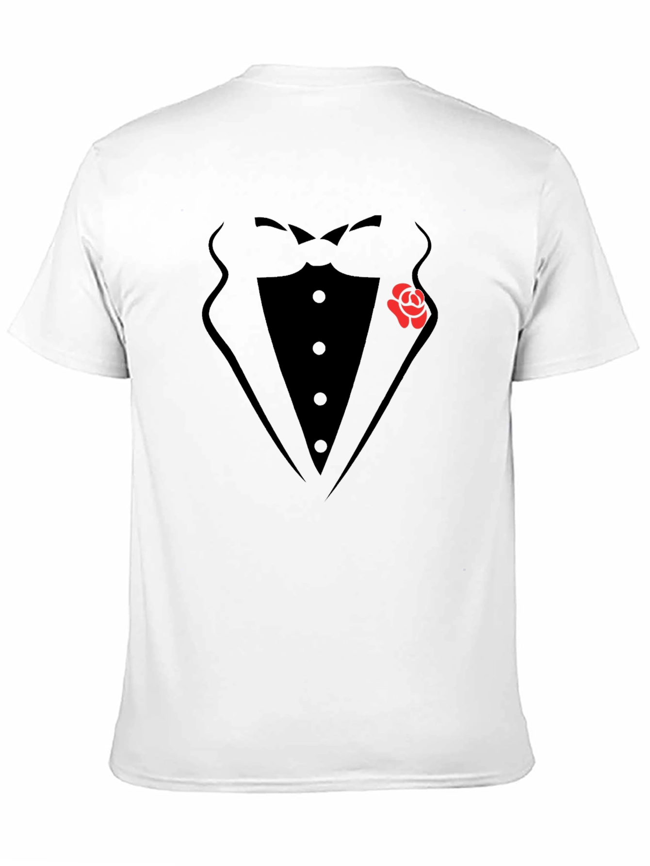 Tuxedo Style Graphic Tee Shirt