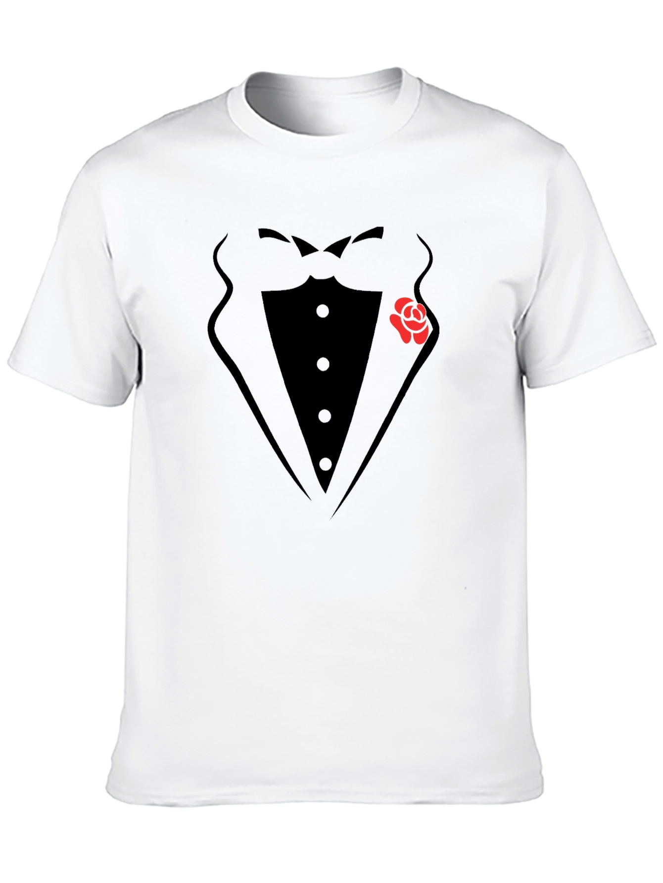Tuxedo Style Graphic Tee Shirt