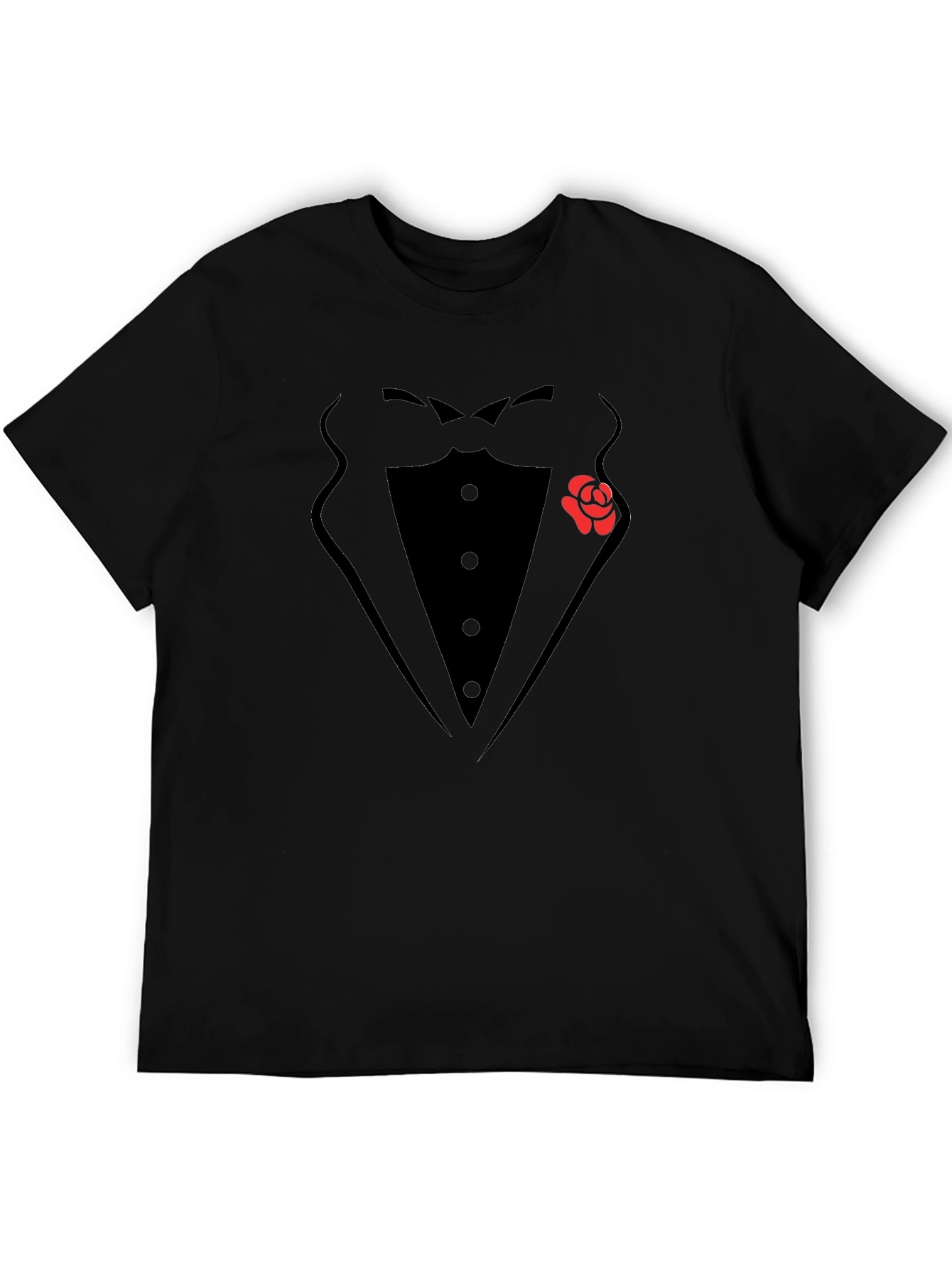 Tuxedo Style Graphic Tee Shirt