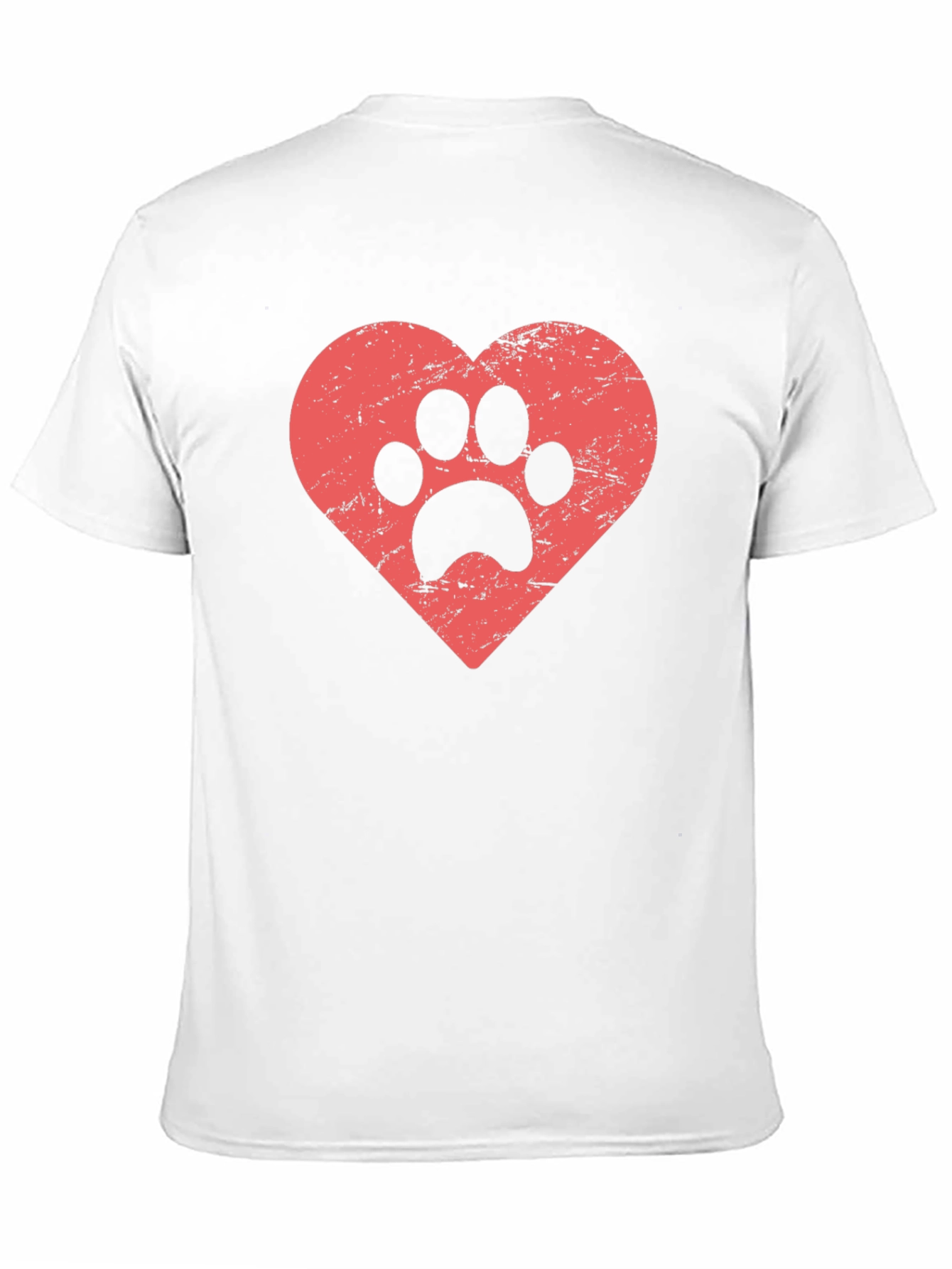Dog Paw Heart Graphic Tee - Black