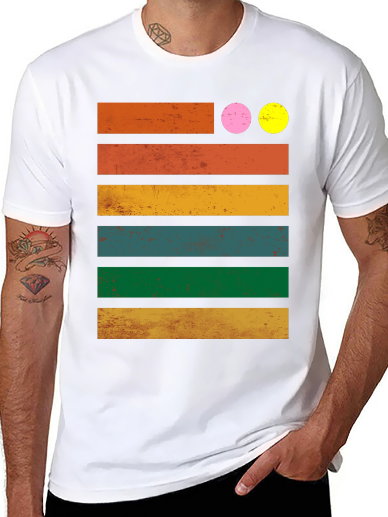 Retro Stripe Graphic T-Shirt