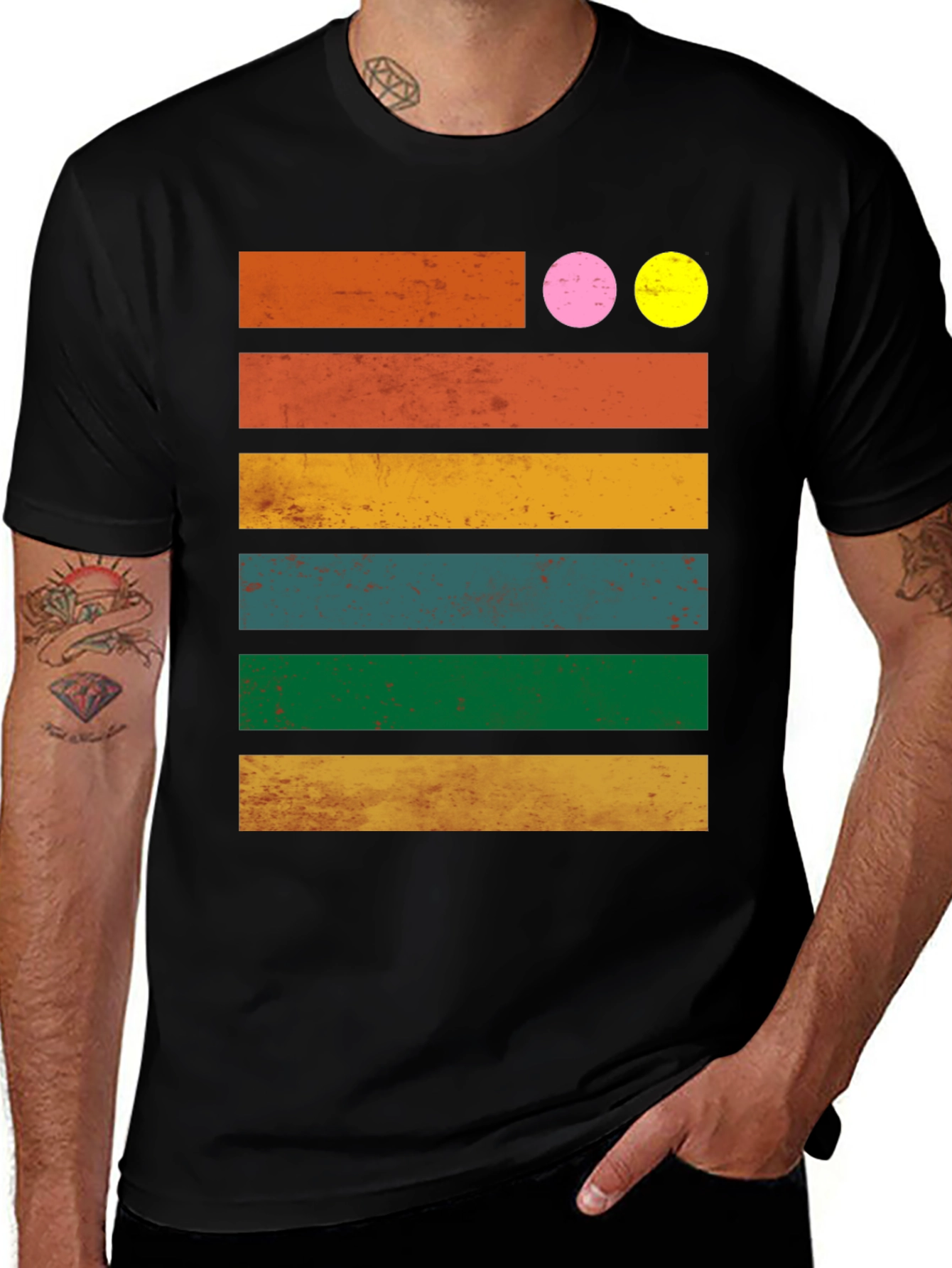 Retro Stripe Graphic T-Shirt