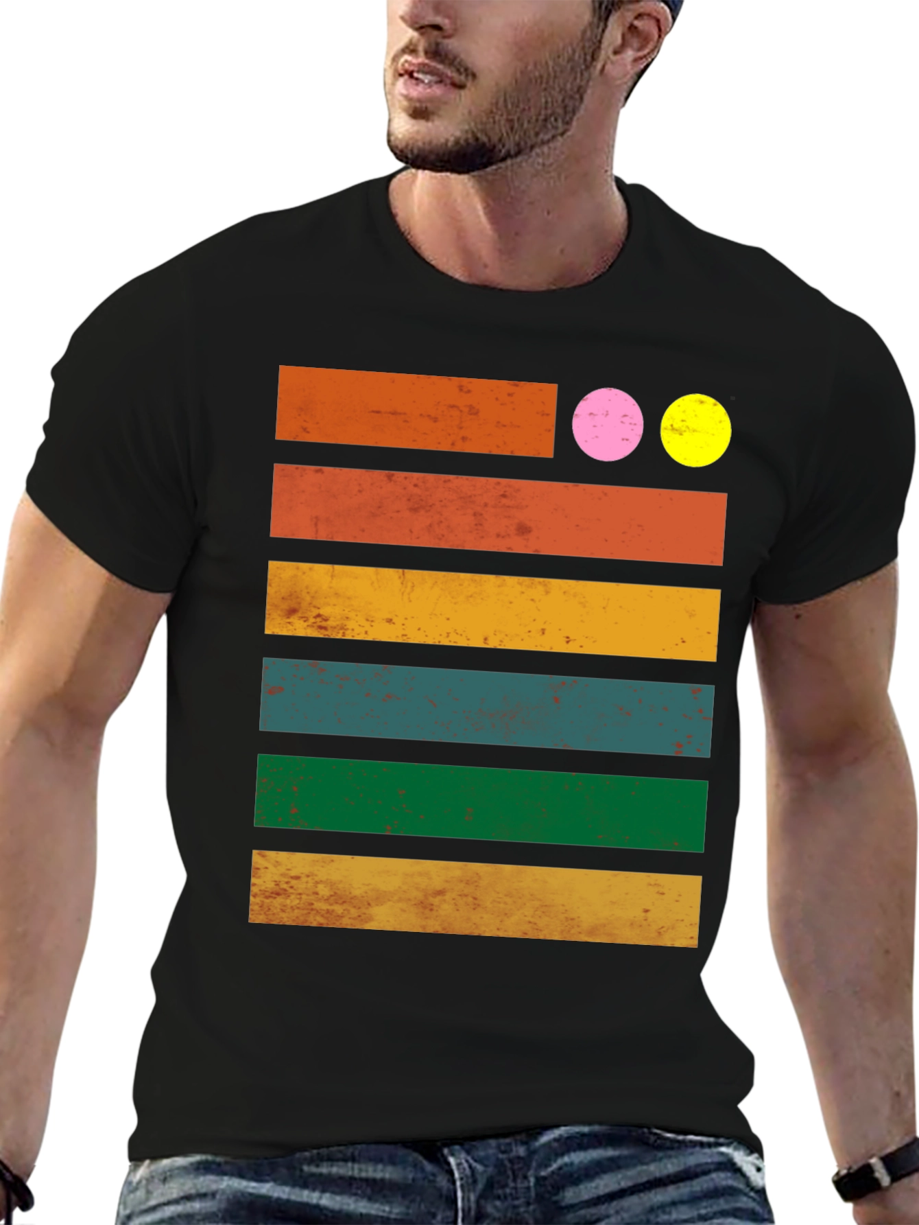 Retro Stripe Graphic T-Shirt