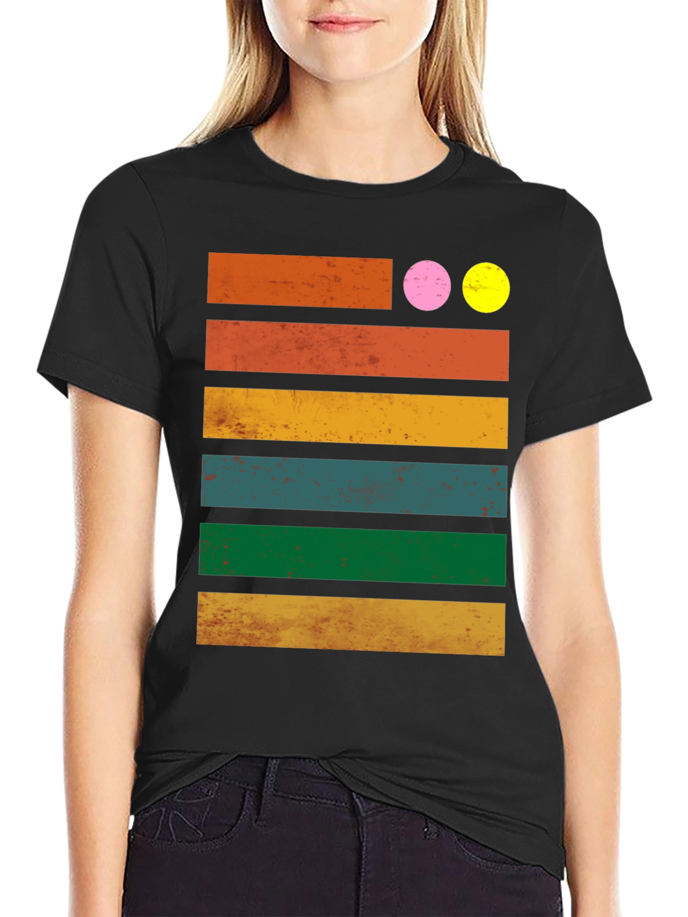 Retro Stripe Graphic T-Shirt