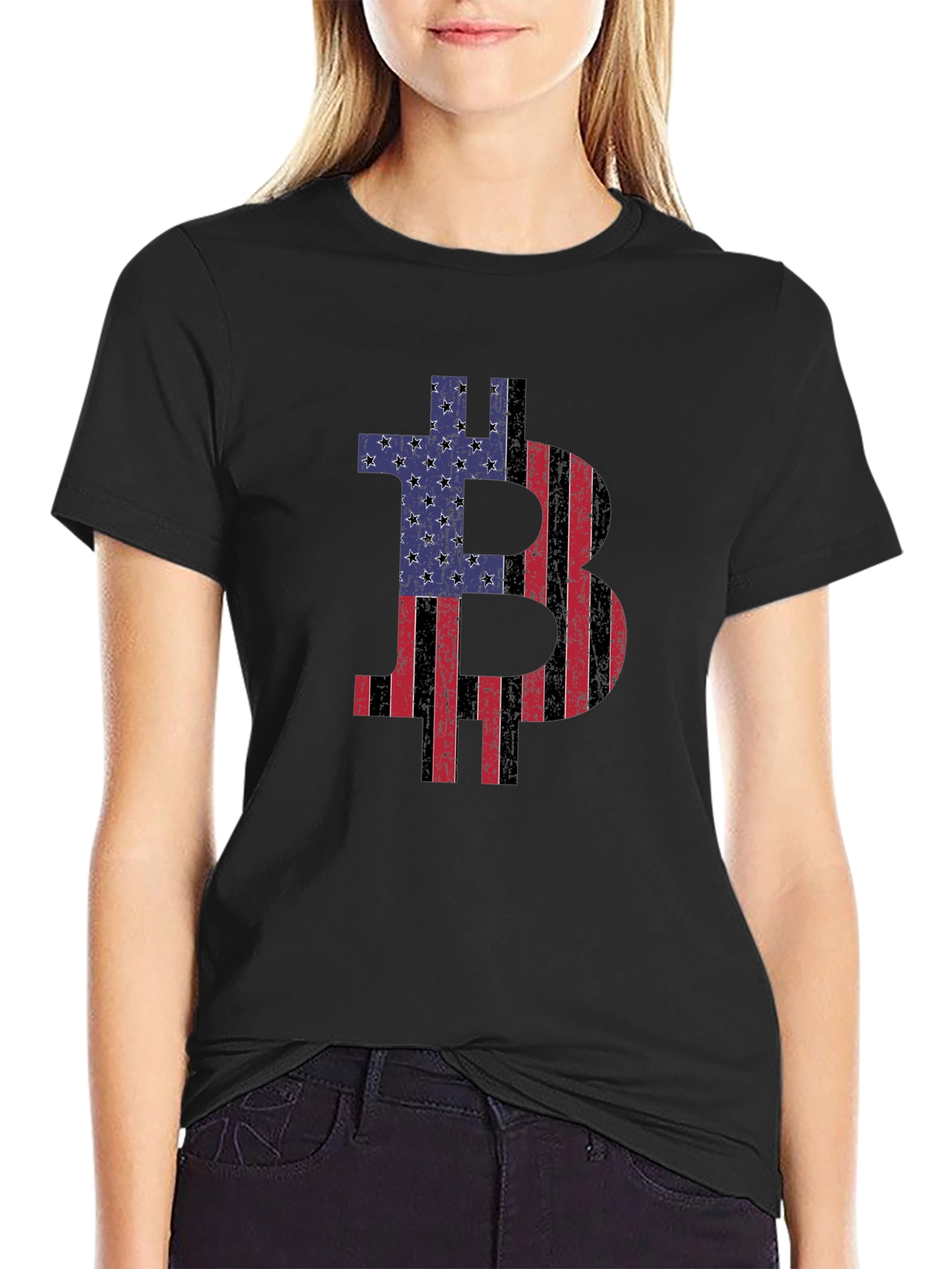 American Flag Bitcoin T-Shirt