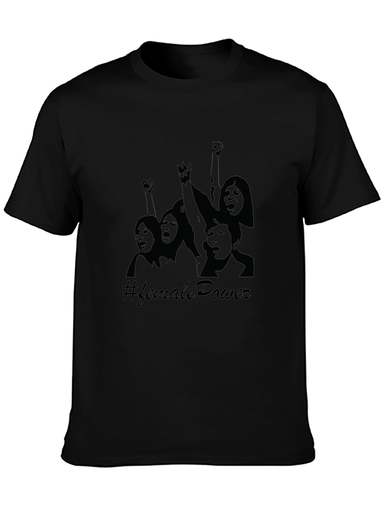 Female Power Graphic Tee - Black