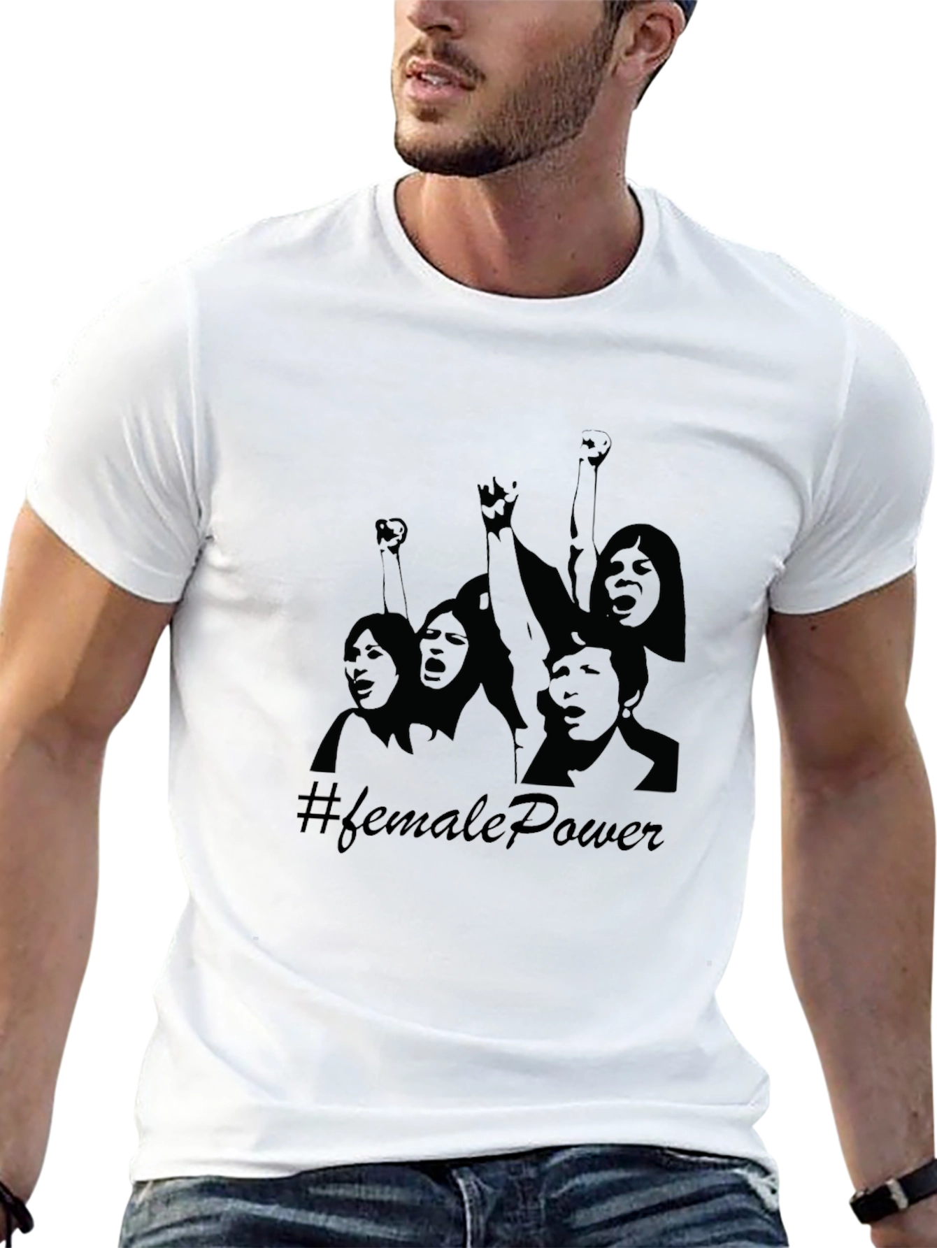 Female Power Graphic Tee - Black