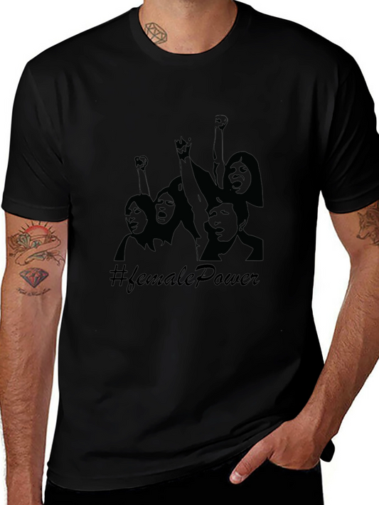Female Power Graphic Tee - Black