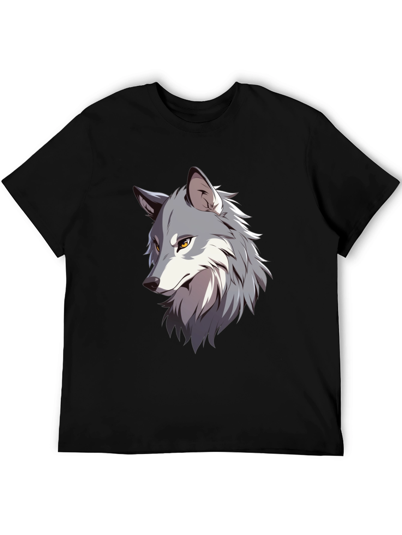 Wolf Graphic Print T-Shirt - Stylish Animal Tee