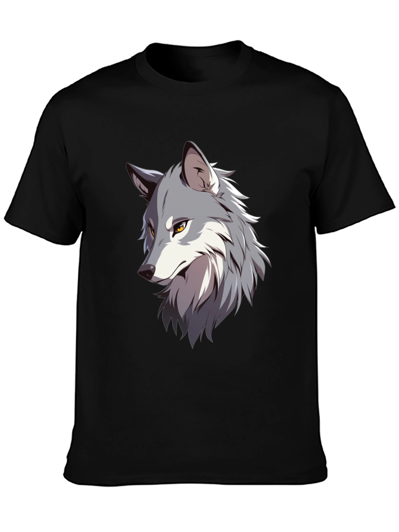 Wolf Graphic Print T-Shirt - Stylish Animal Tee