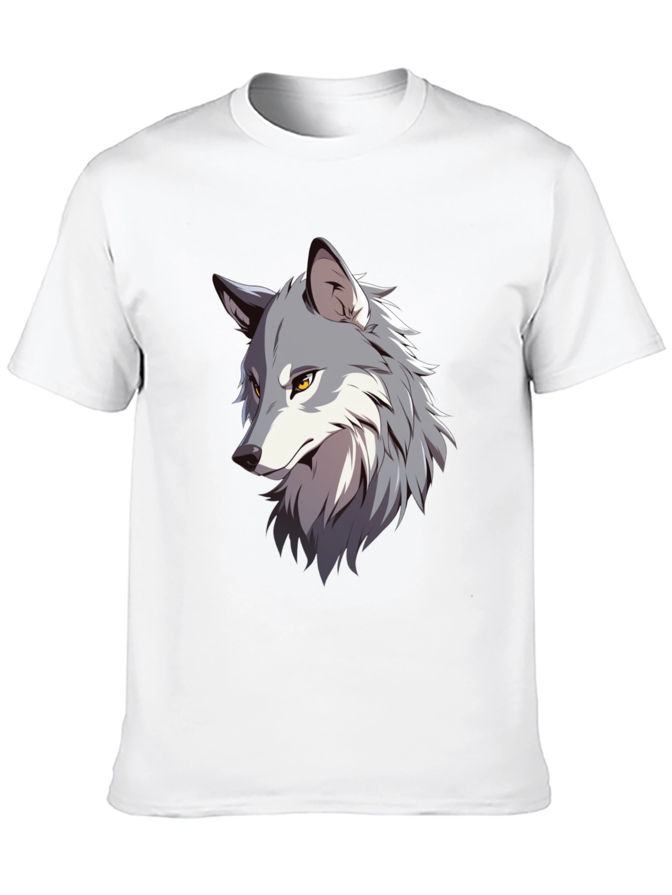 Wolf Graphic Print T-Shirt - Stylish Animal Tee