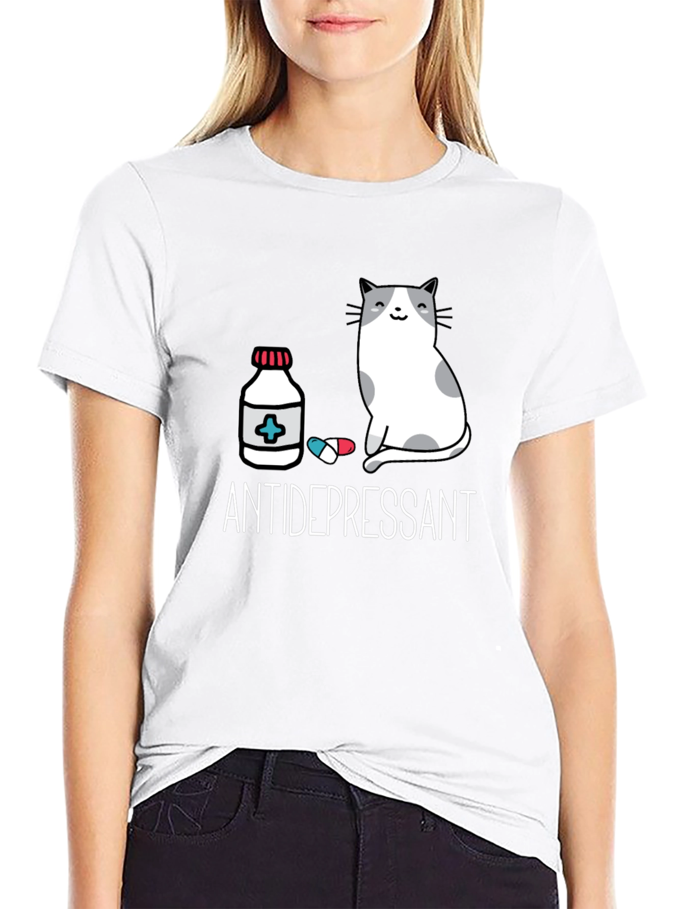 Antidepressant Cat Graphic Tee - Unisex Comfort Fit