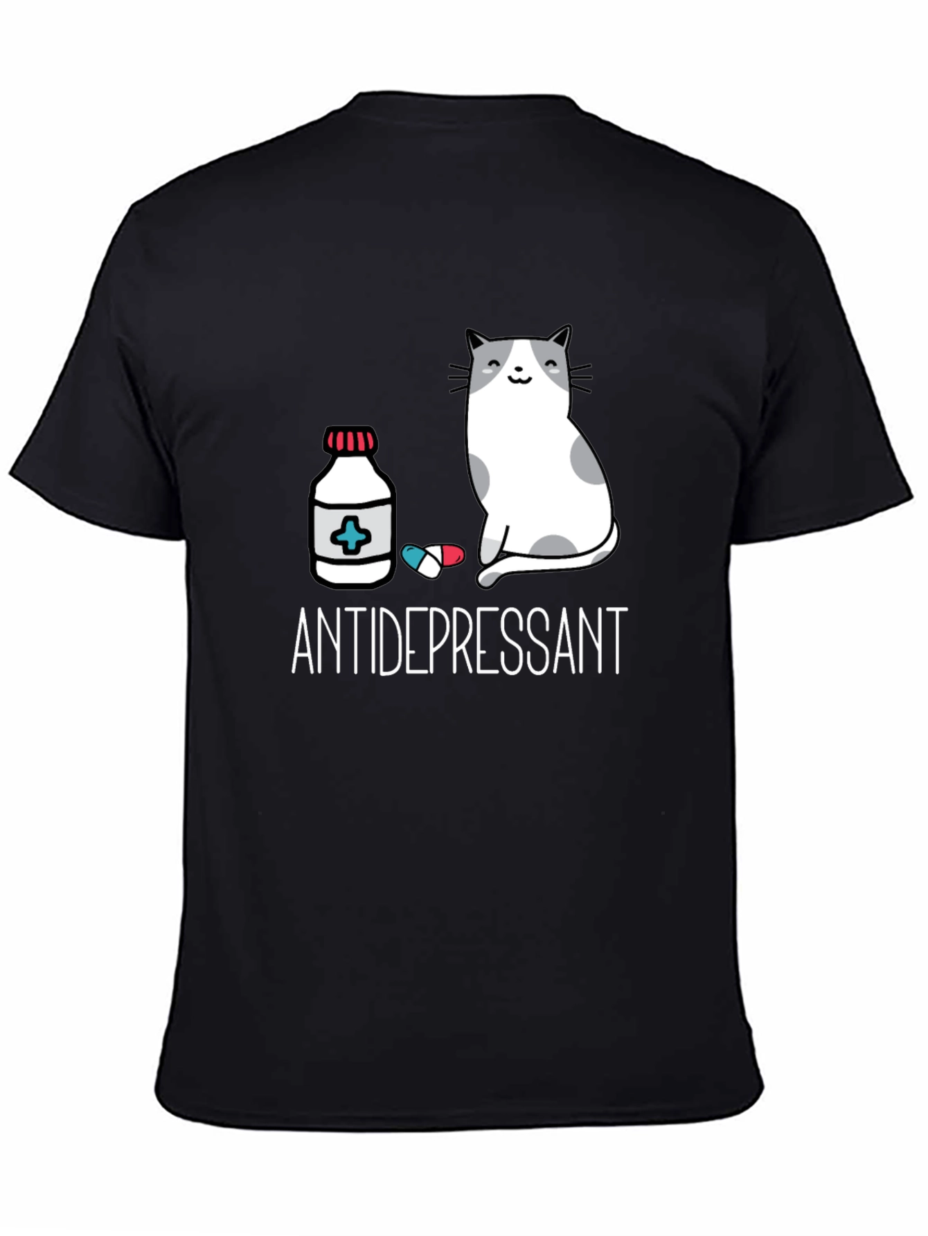 Antidepressant Cat Graphic Tee - Unisex Comfort Fit