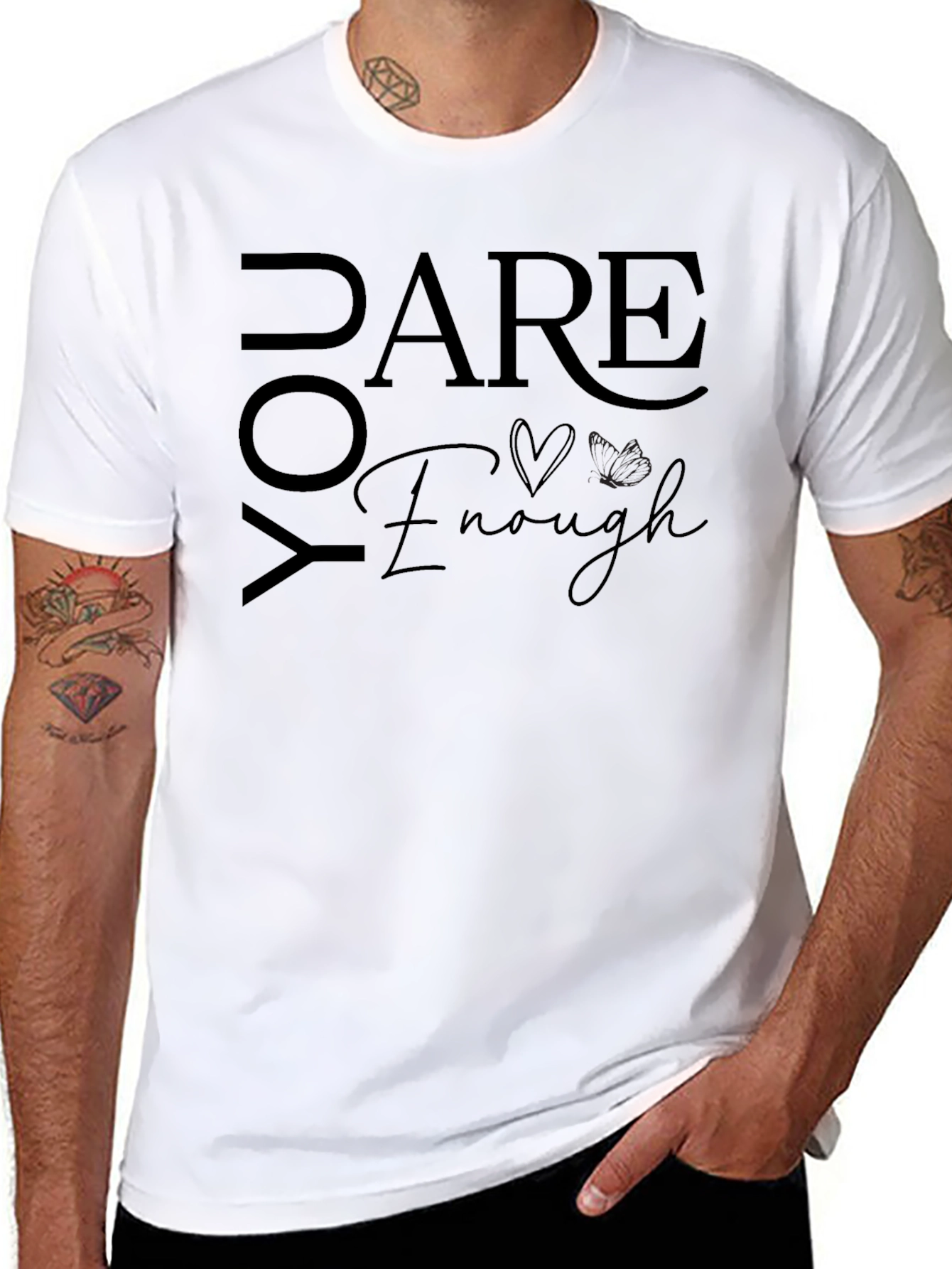 Dare You Enough Graphic Tee - Trendy Statement Shirt