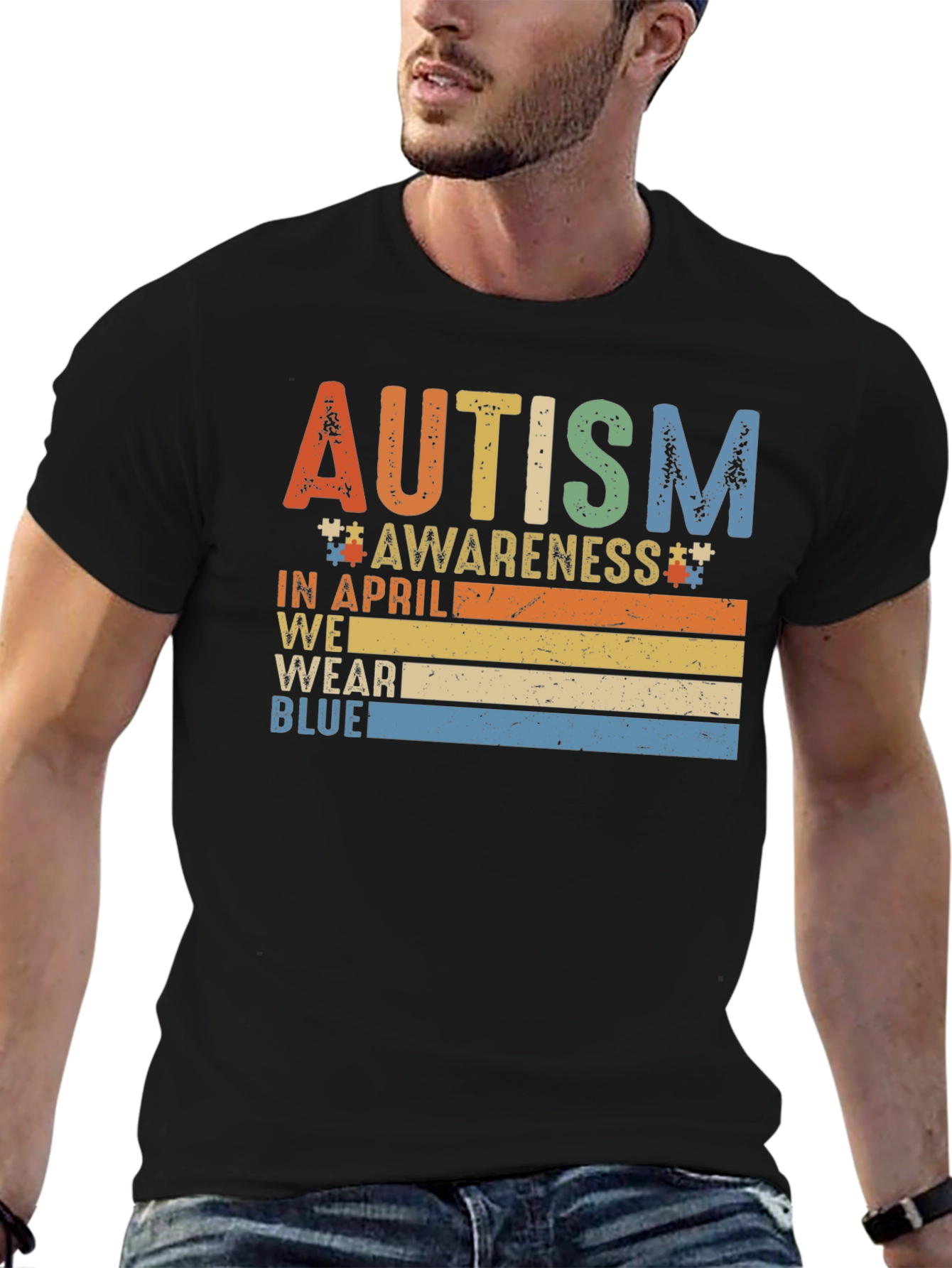 Autism Awareness T-Shirt - In April We Wear Blue