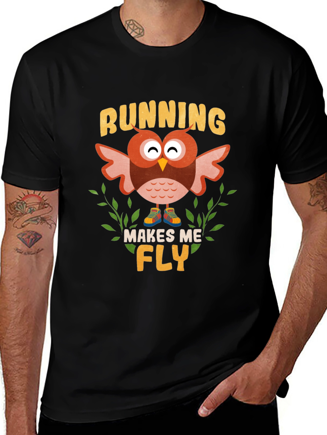 Running Owl Makes Me Fly T-Shirt