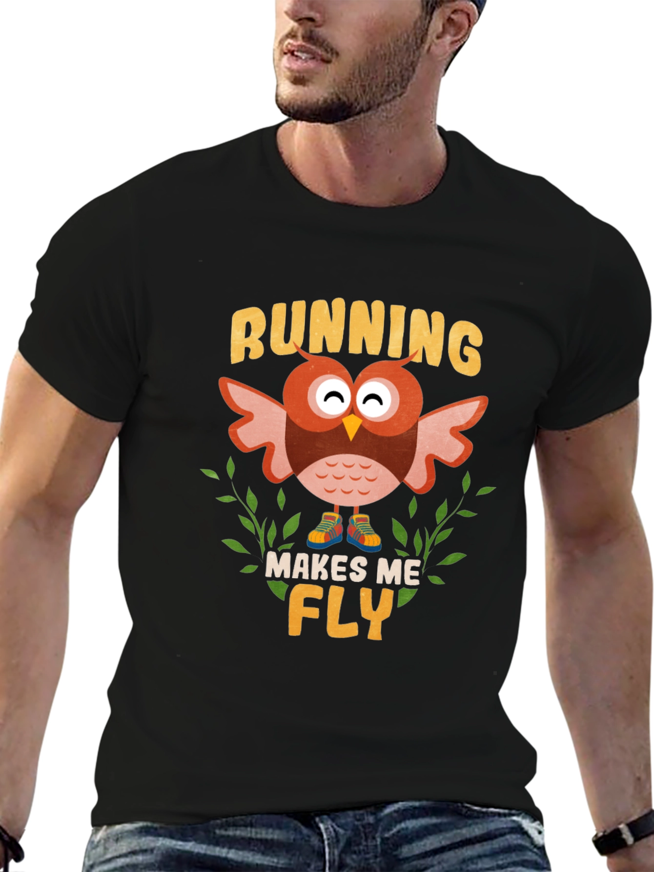 Running Owl Makes Me Fly T-Shirt