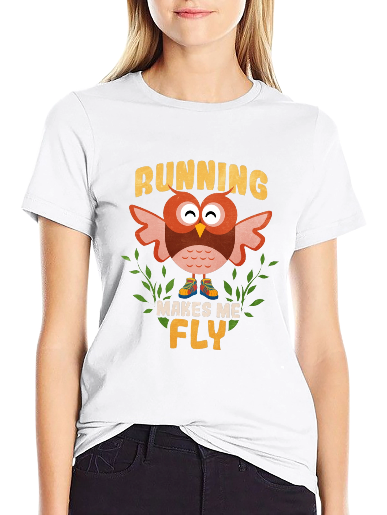 Running Owl Makes Me Fly T-Shirt