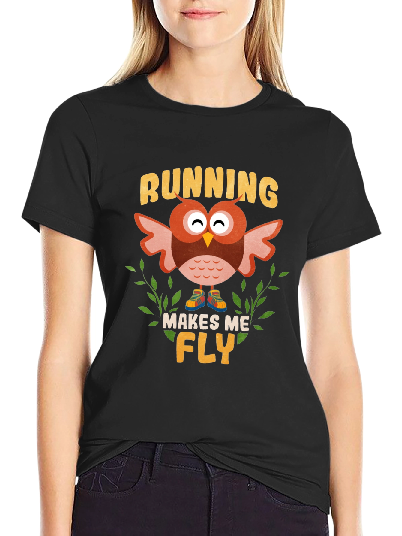 Running Owl Makes Me Fly T-Shirt