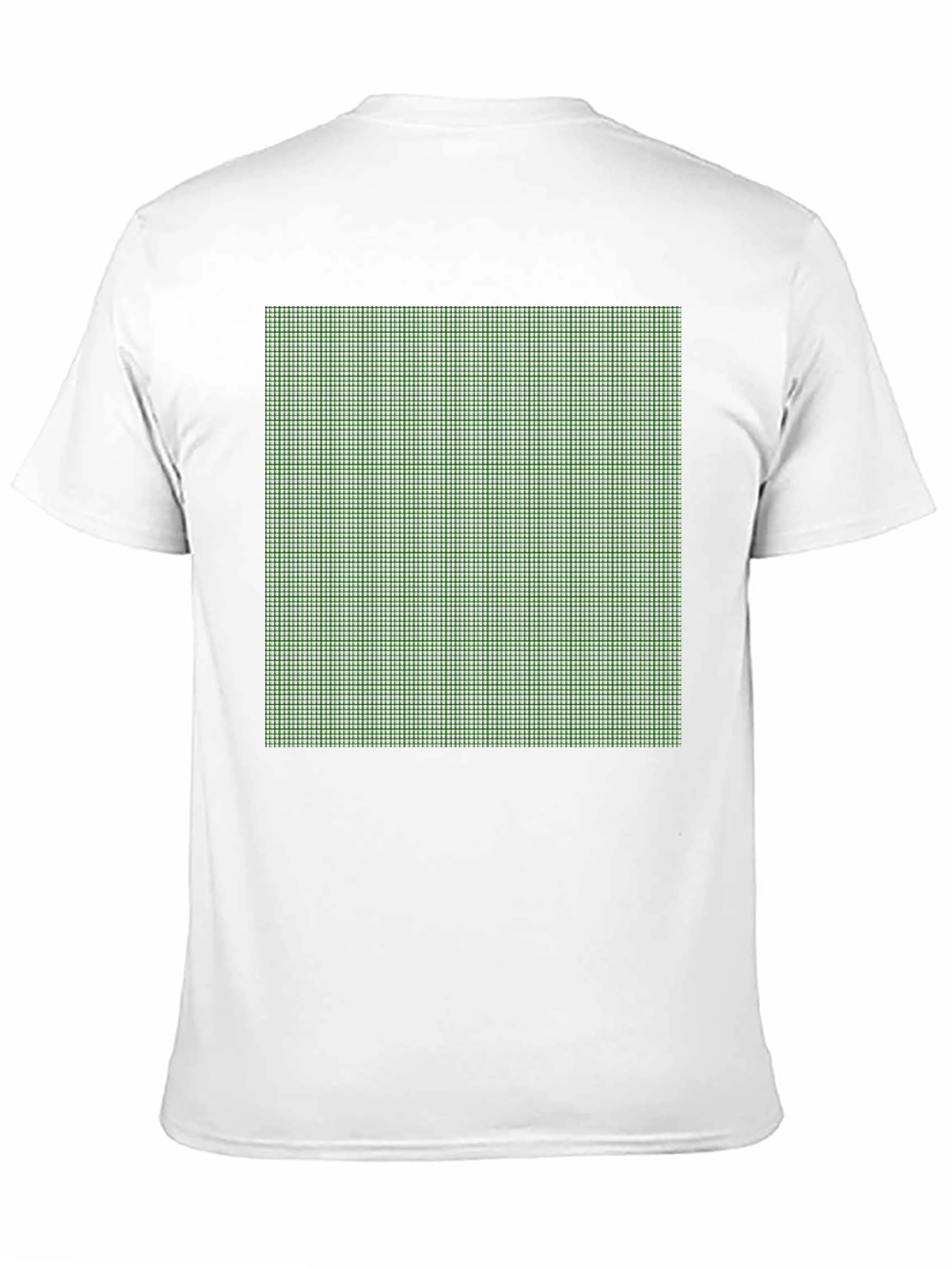 Modern Grid Pattern Tee - Black Cotton Blend