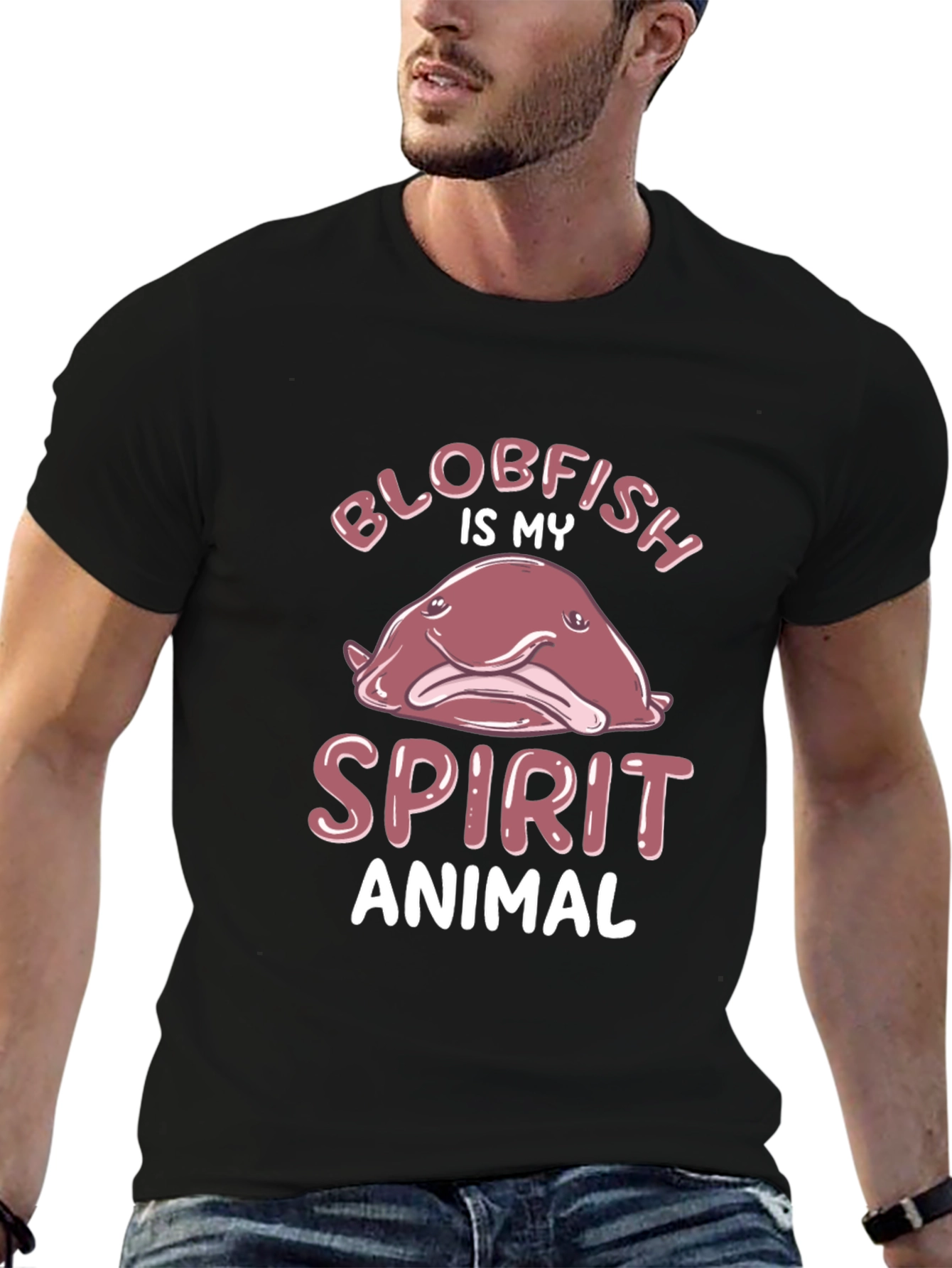 Blobfish Spirit Animal Graphic T-Shirt