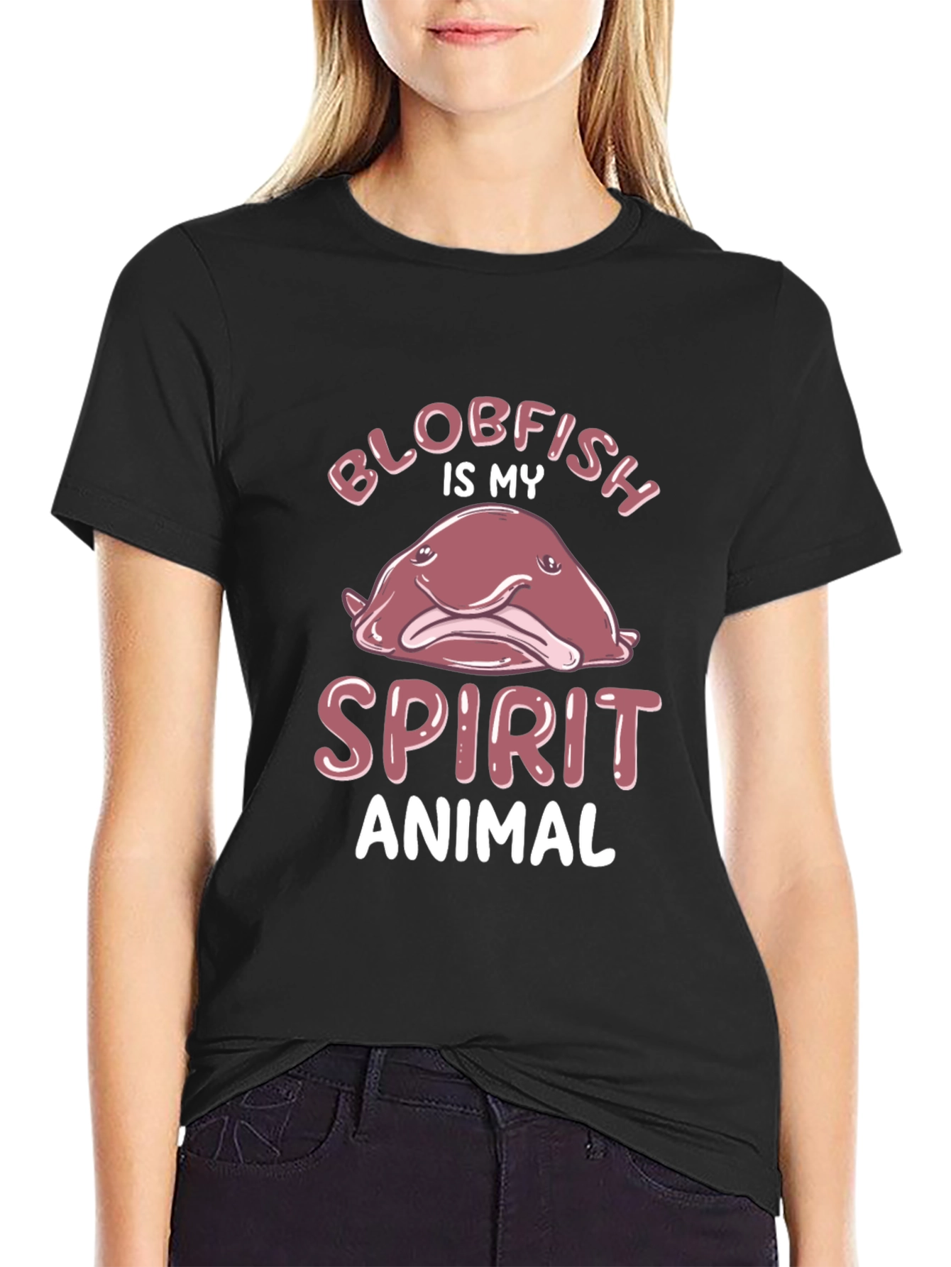 Blobfish Spirit Animal Graphic T-Shirt