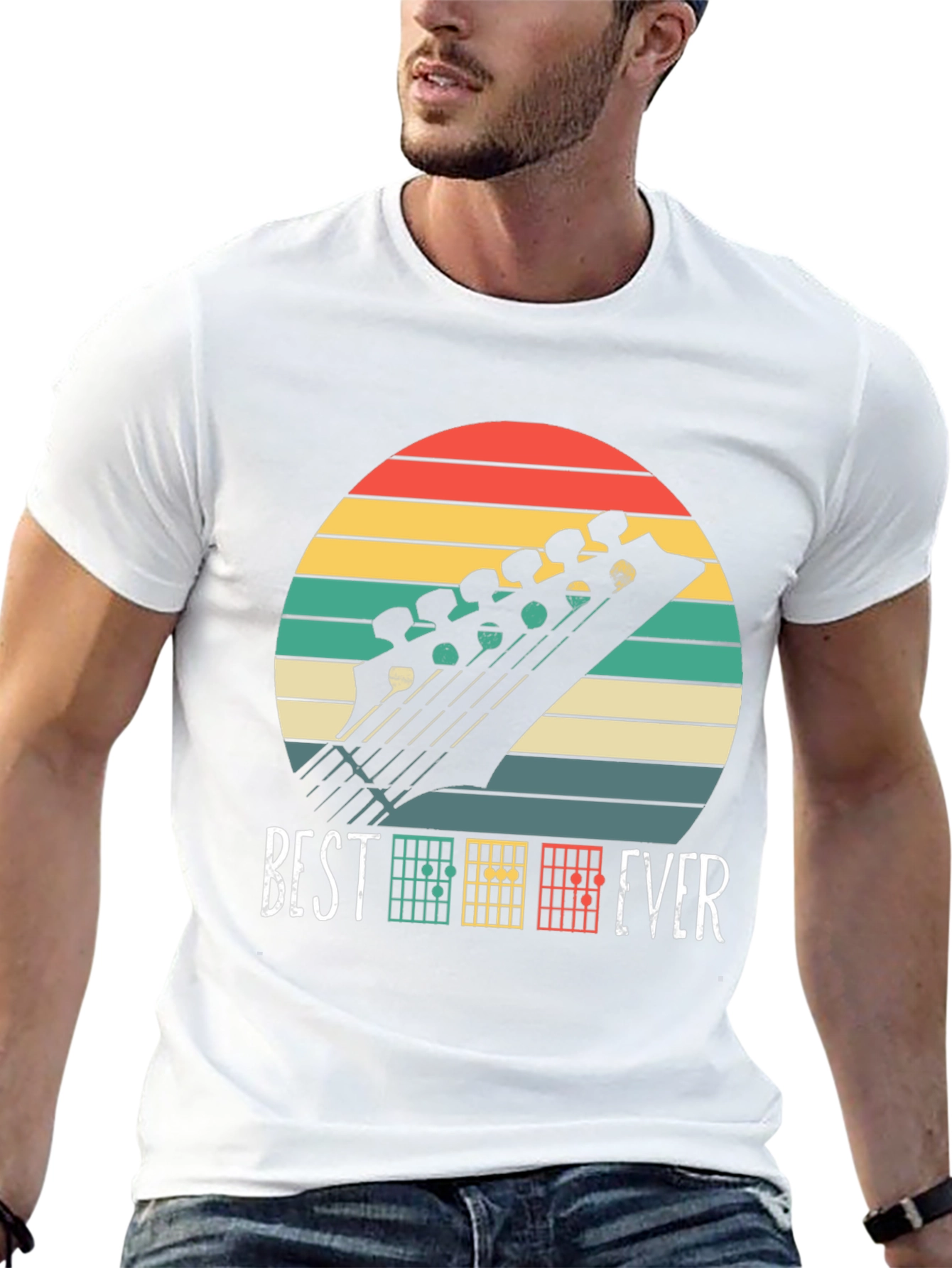 Guitar Headstock Sunset T-Shirt - Best EVER
