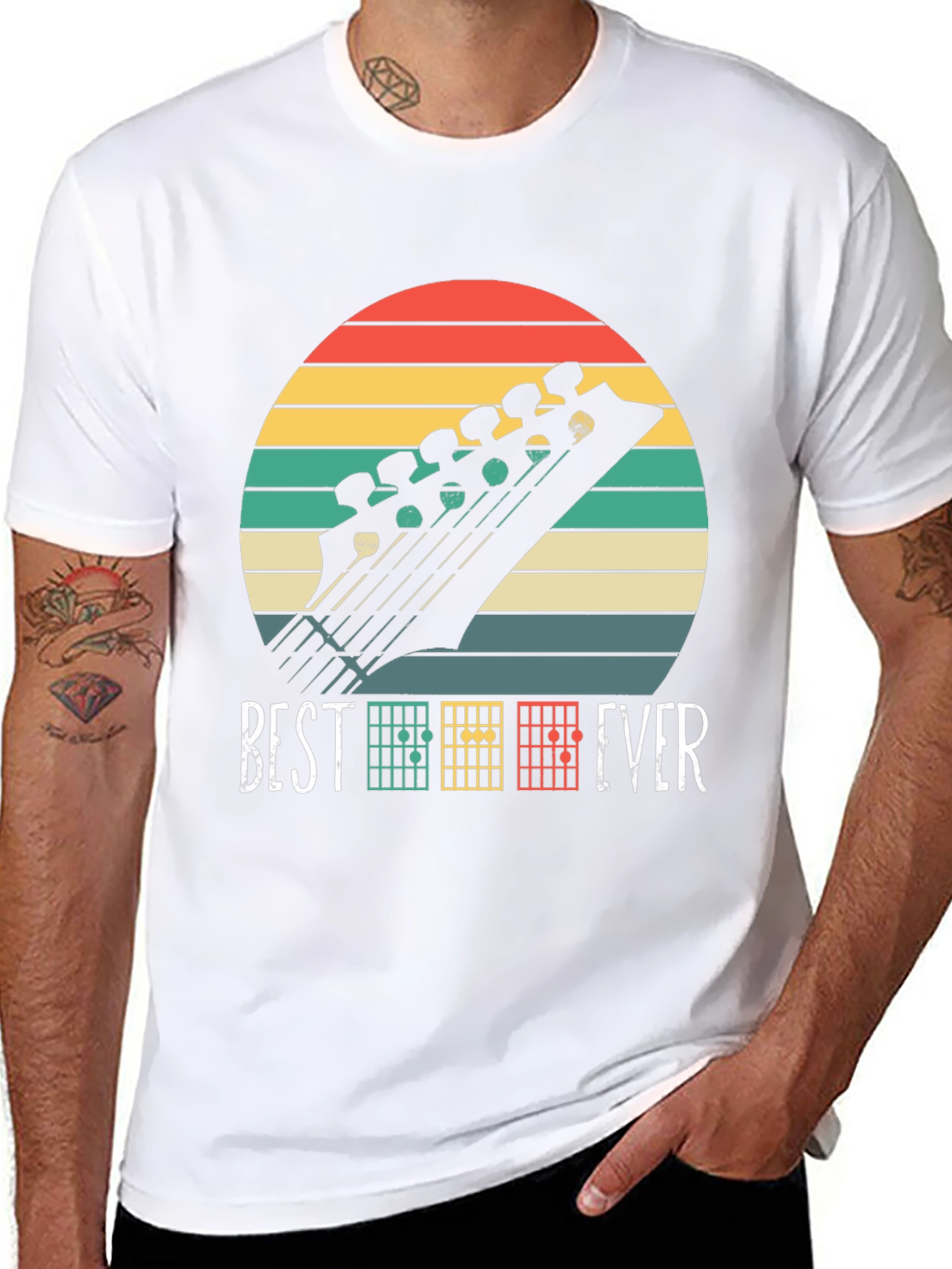 Guitar Headstock Sunset T-Shirt - Best EVER