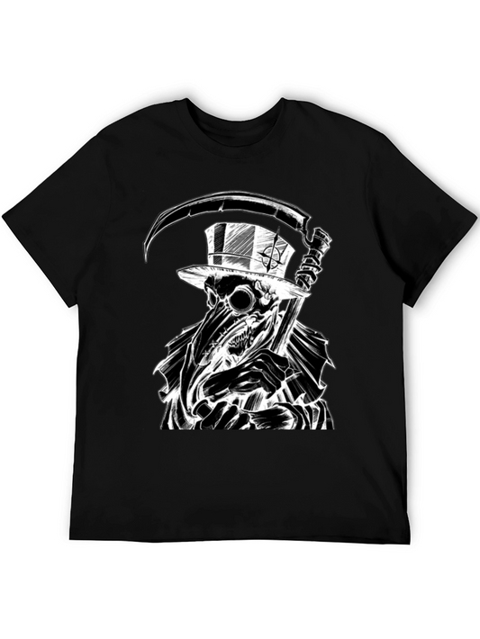 Grim Reaper Plague Doctor Graphic T-Shirt