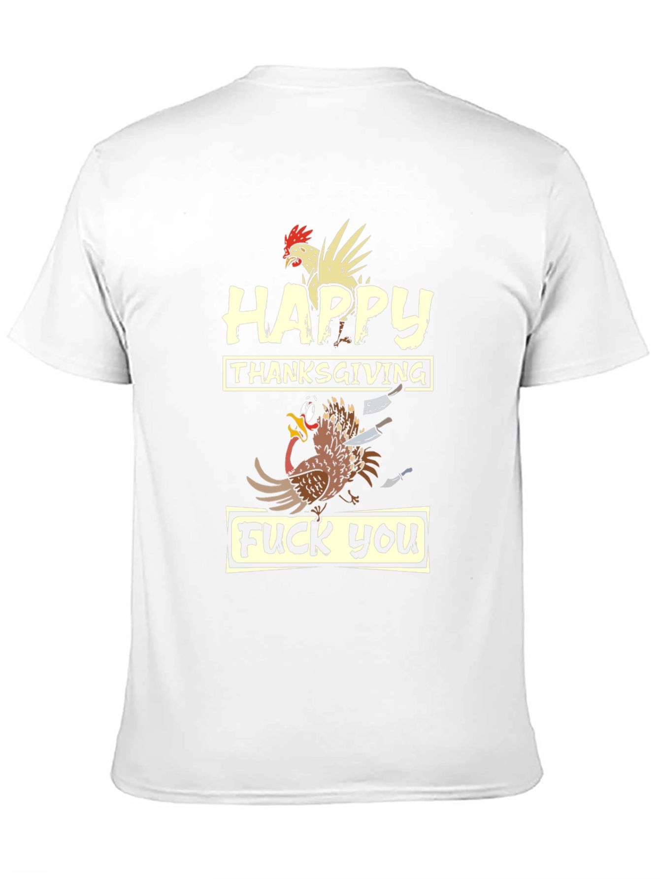 Happy Thanksgiving Funny Turkey Graphic T-Shirt