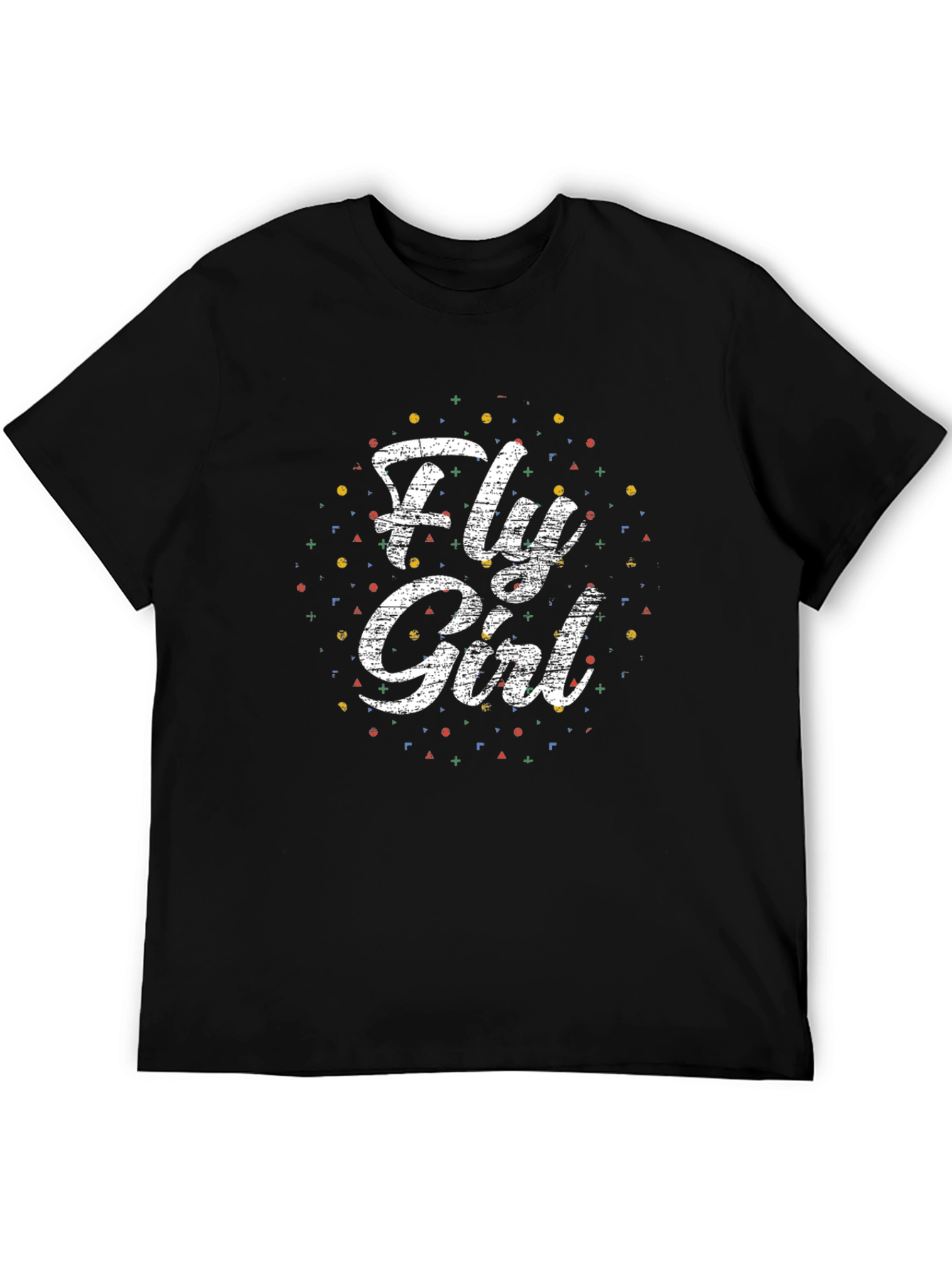 Fly Girl Graphic Tee - Black Cotton T-Shirt