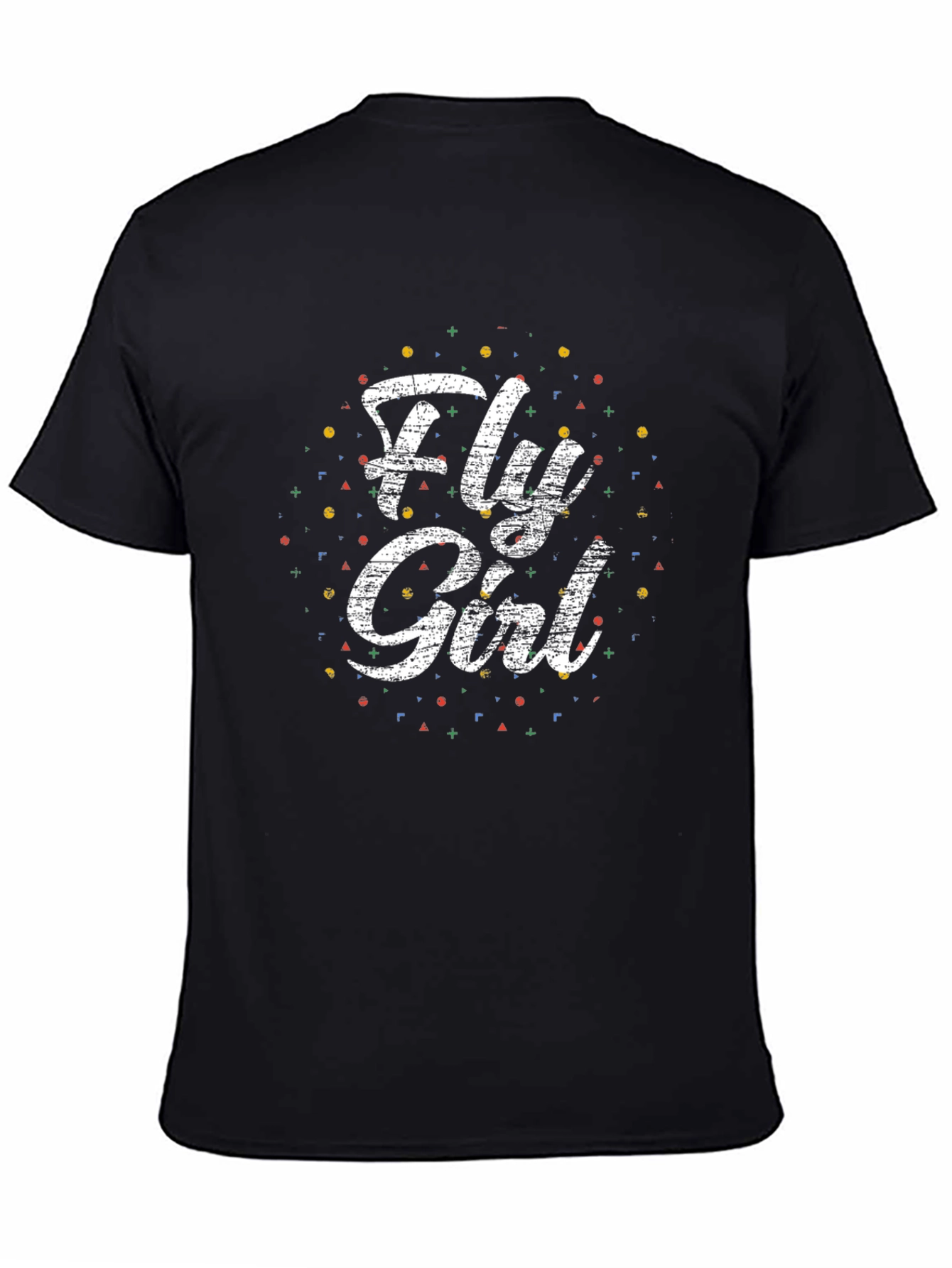 Fly Girl Graphic Tee - Black Cotton T-Shirt