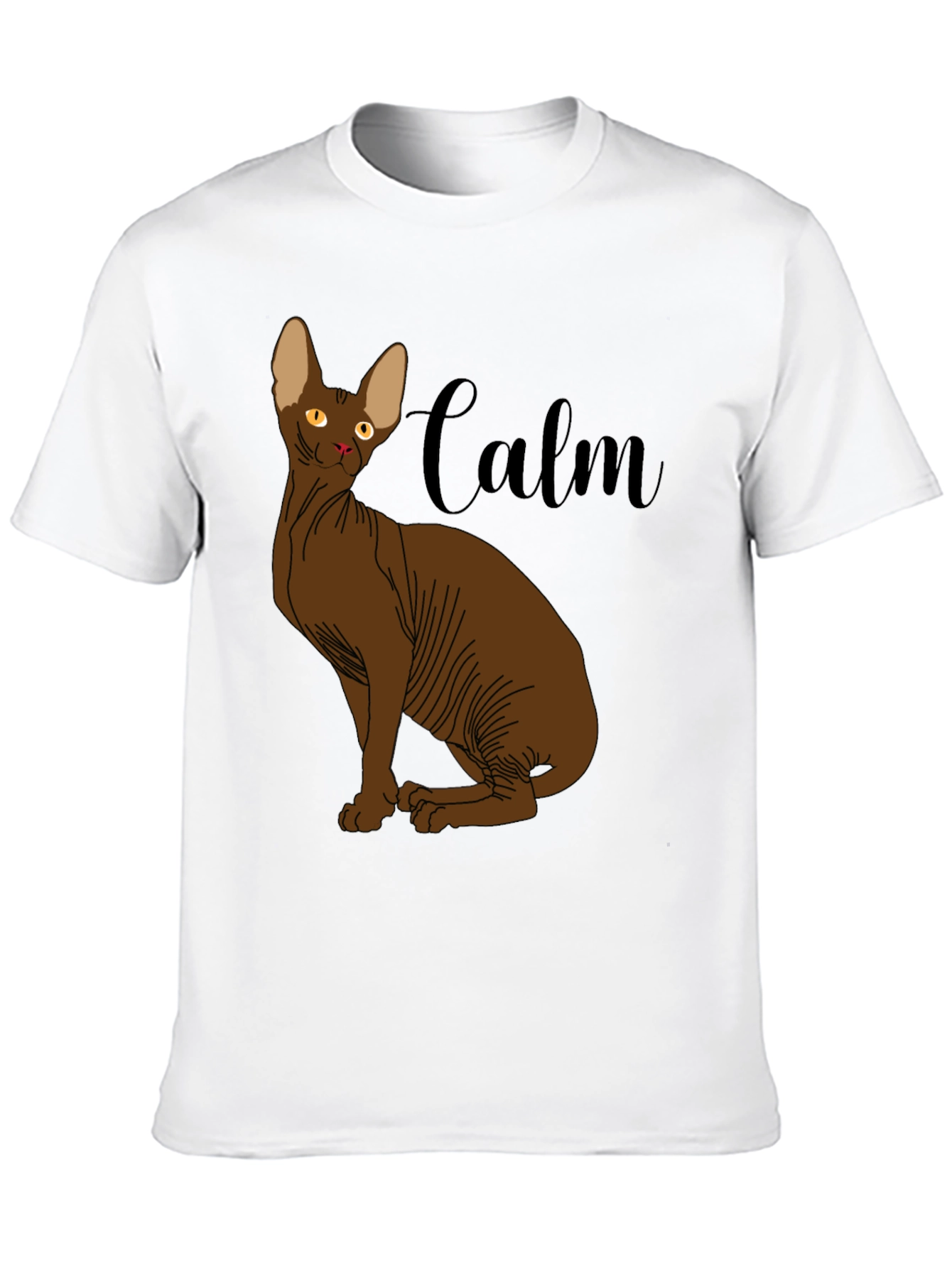 Calm Cat T-Shirt - Sphinx Cat Graphic Tee