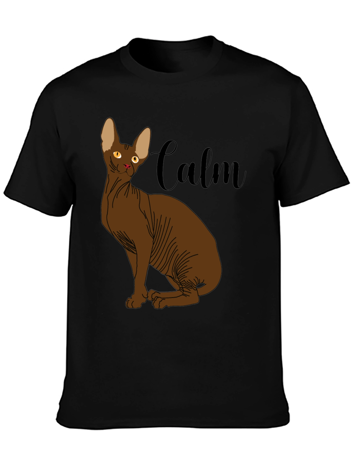 Calm Cat T-Shirt - Sphinx Cat Graphic Tee