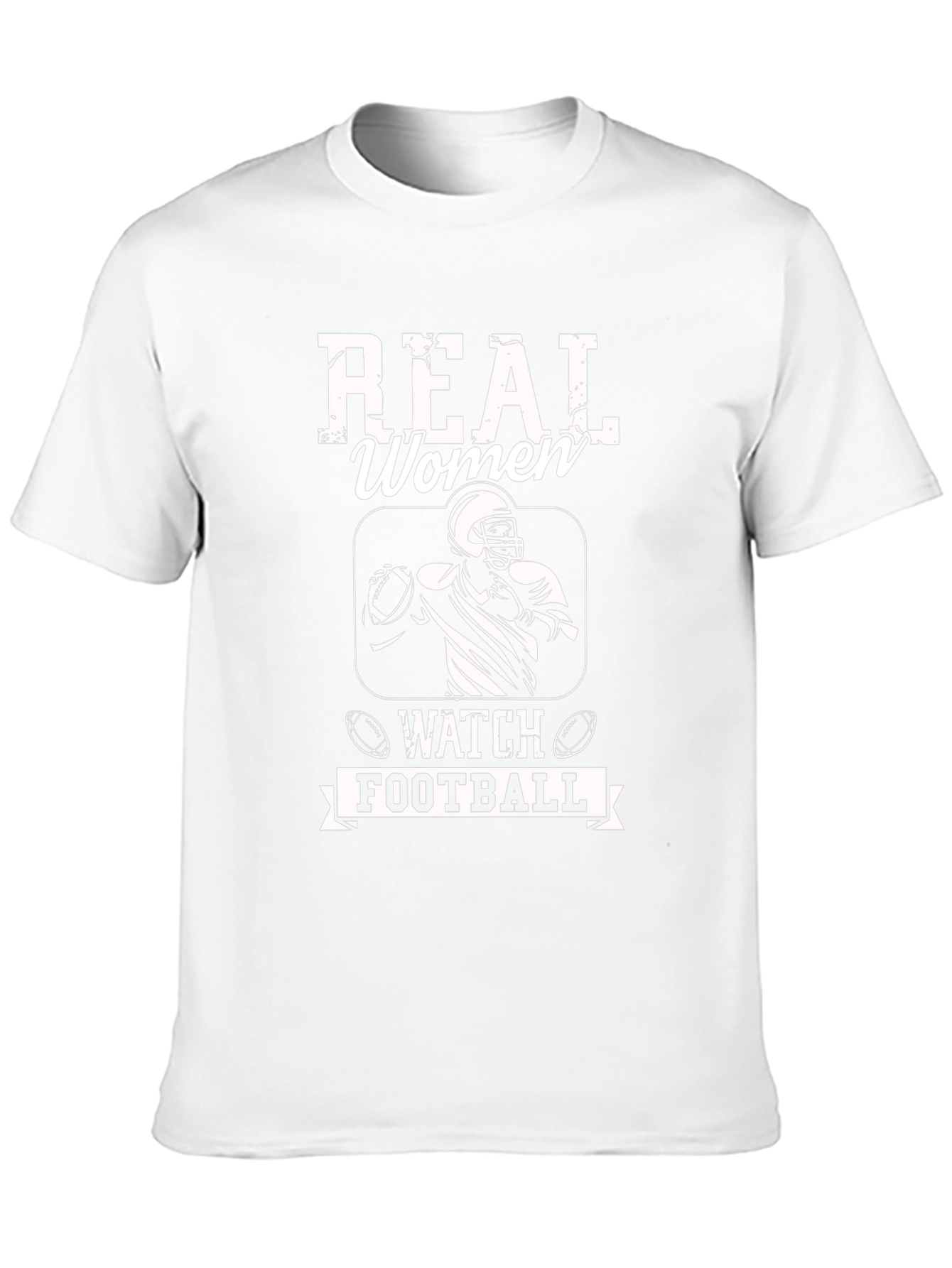Real Women Watch Football Graphic T-Shirt