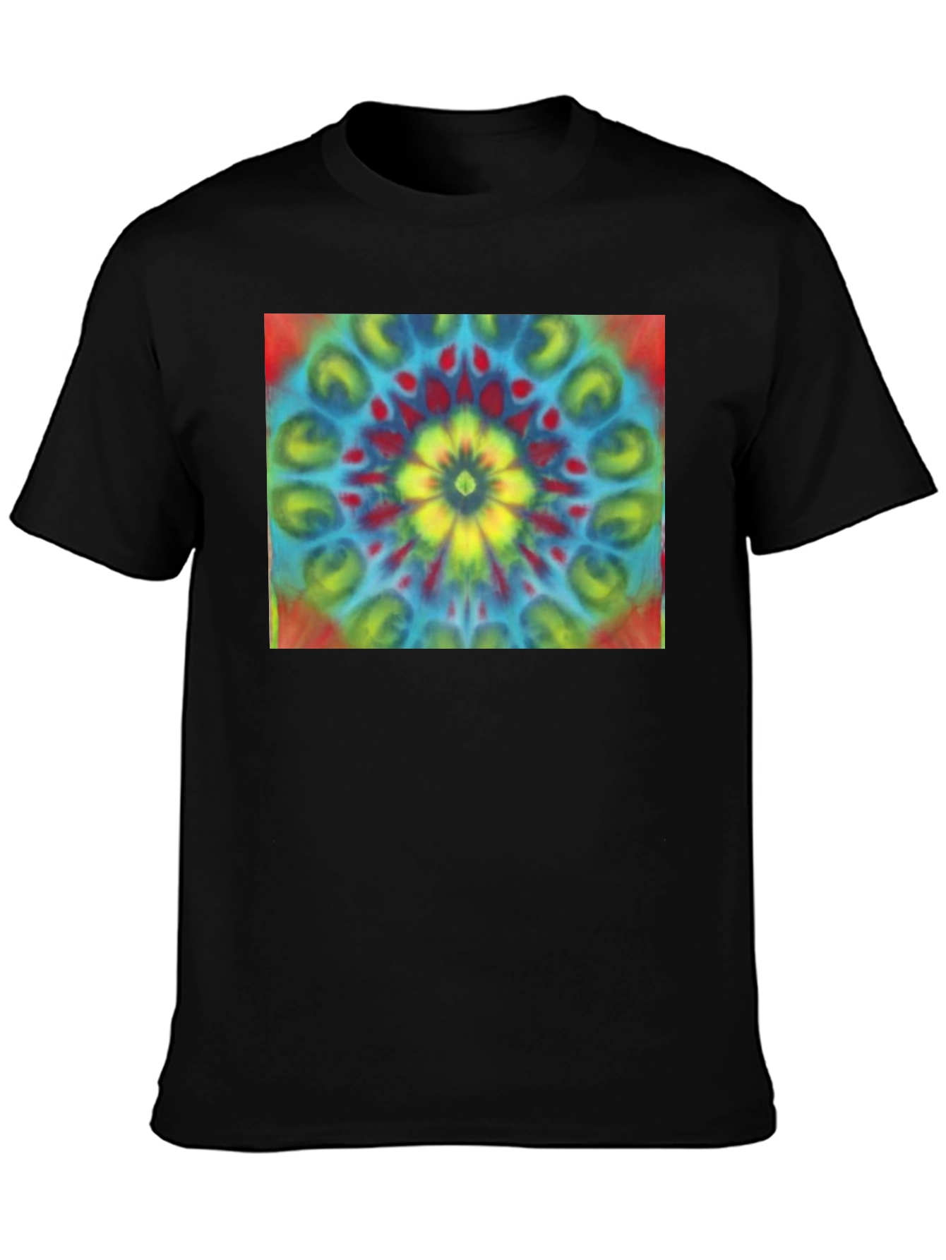 Tie-Dye Mandala Graphic Tee - Retro Style