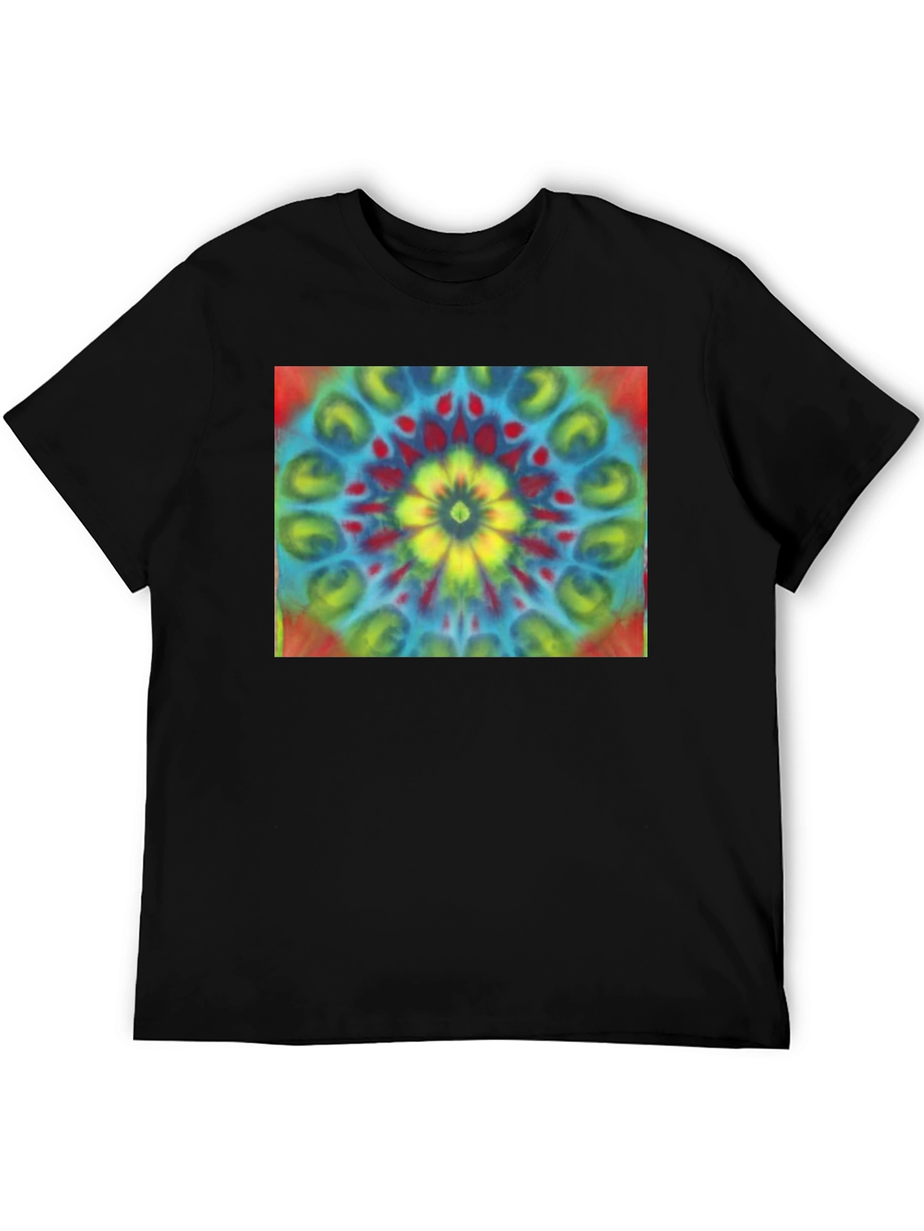 Tie-Dye Mandala Graphic Tee - Retro Style