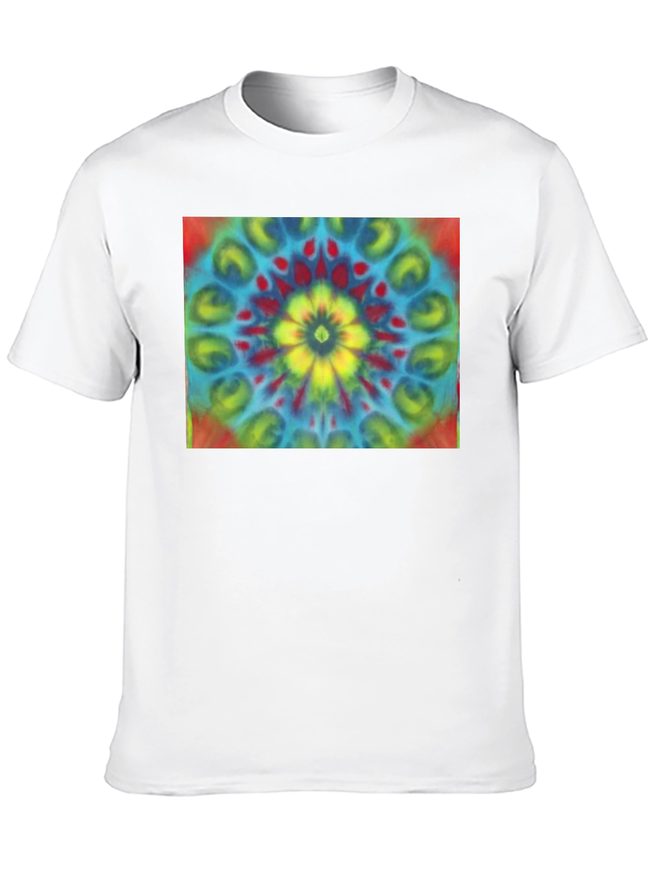 Tie-Dye Mandala Graphic Tee - Retro Style