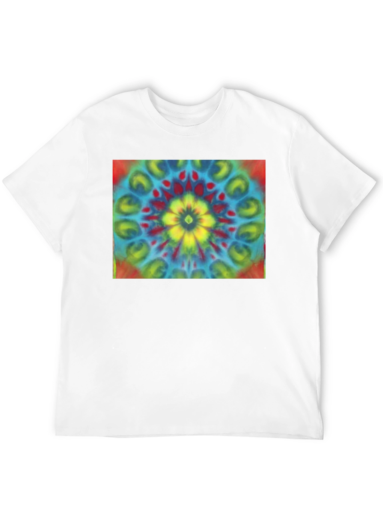 Tie-Dye Mandala Graphic Tee - Retro Style